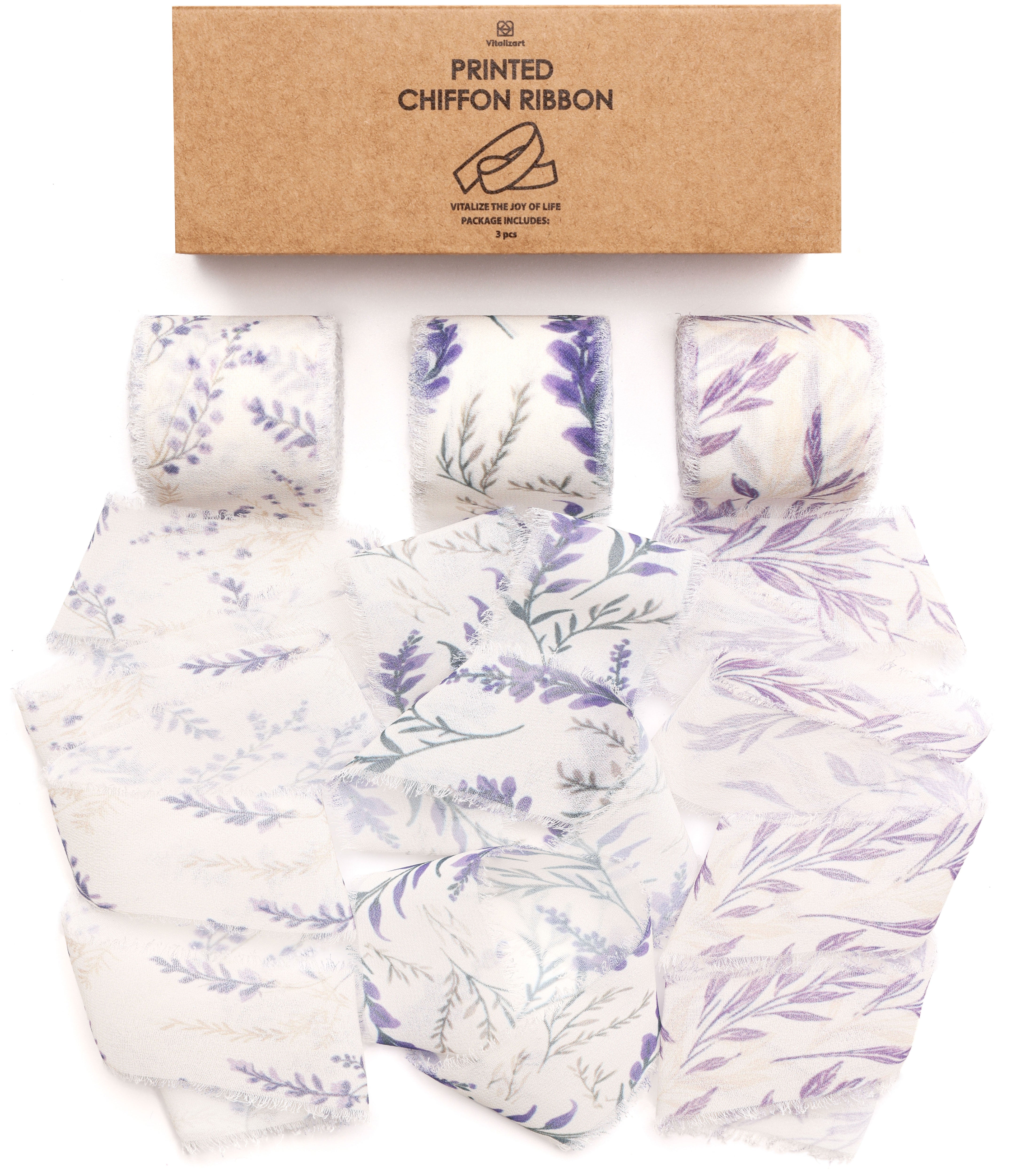 Printed Frayed Ribbon 1 1/2