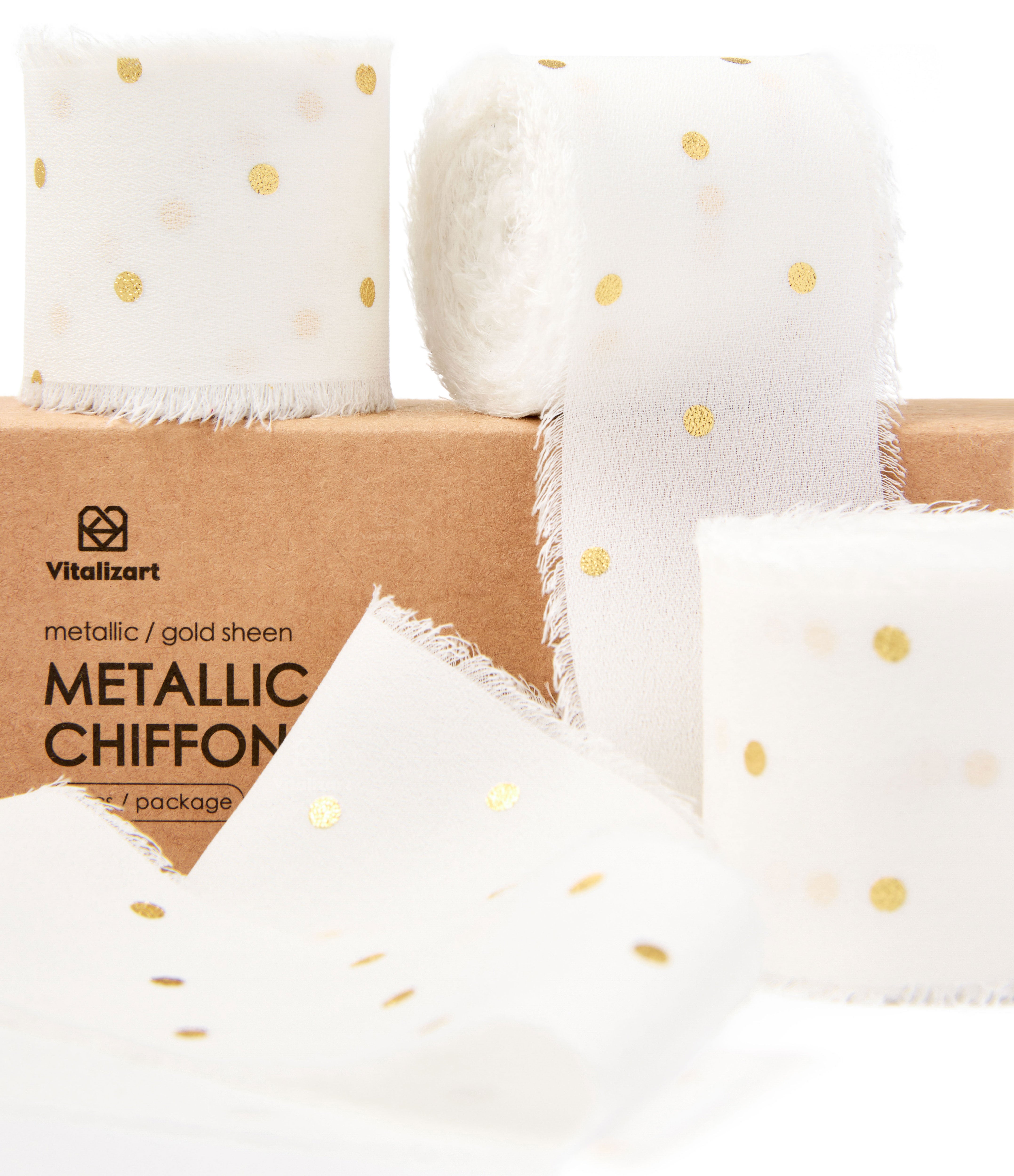 Polka Dot Chiffon Ribbon 1-1/2