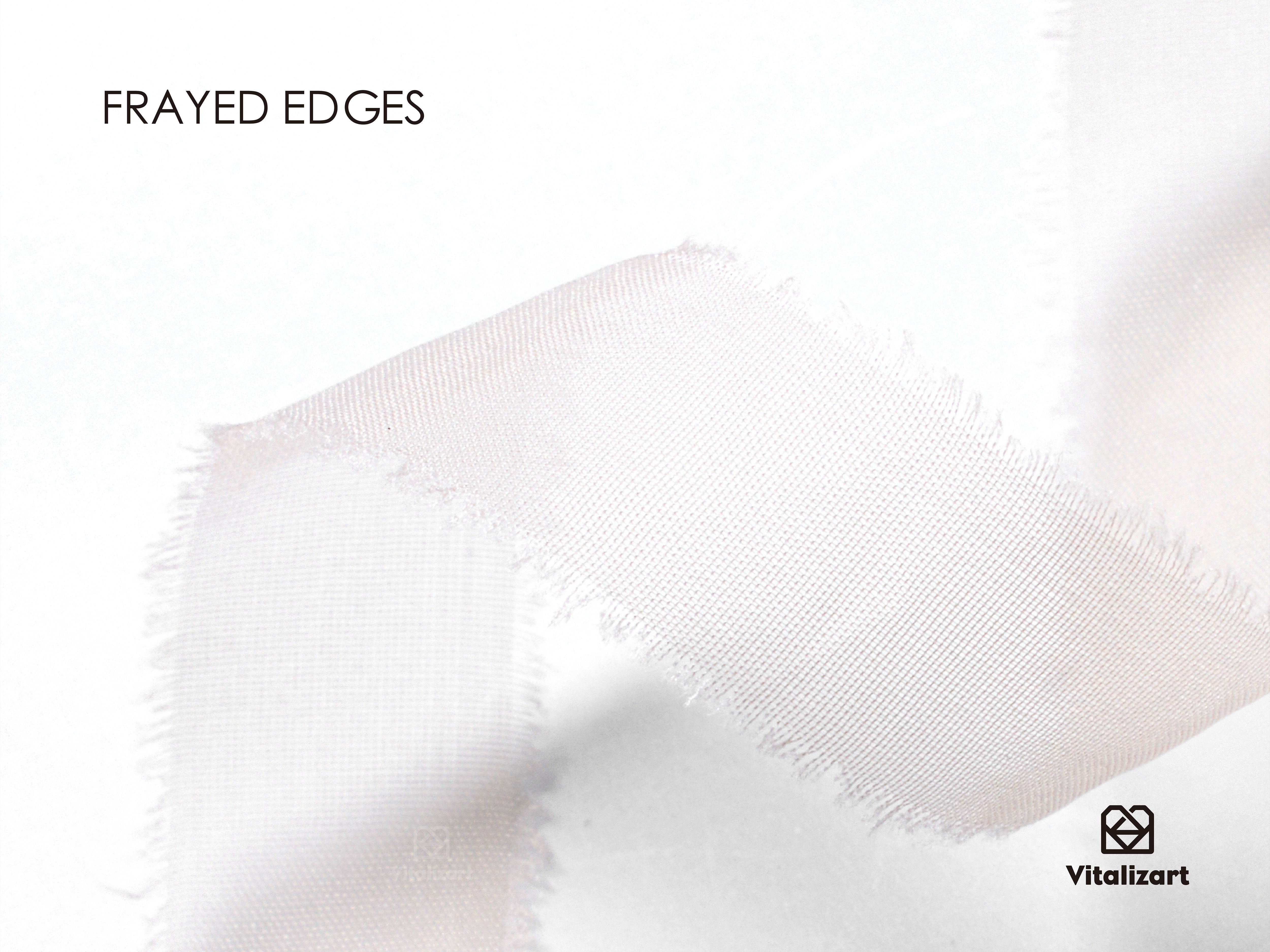 Frayed Edges Silk Like Organza Ribbon 3/8