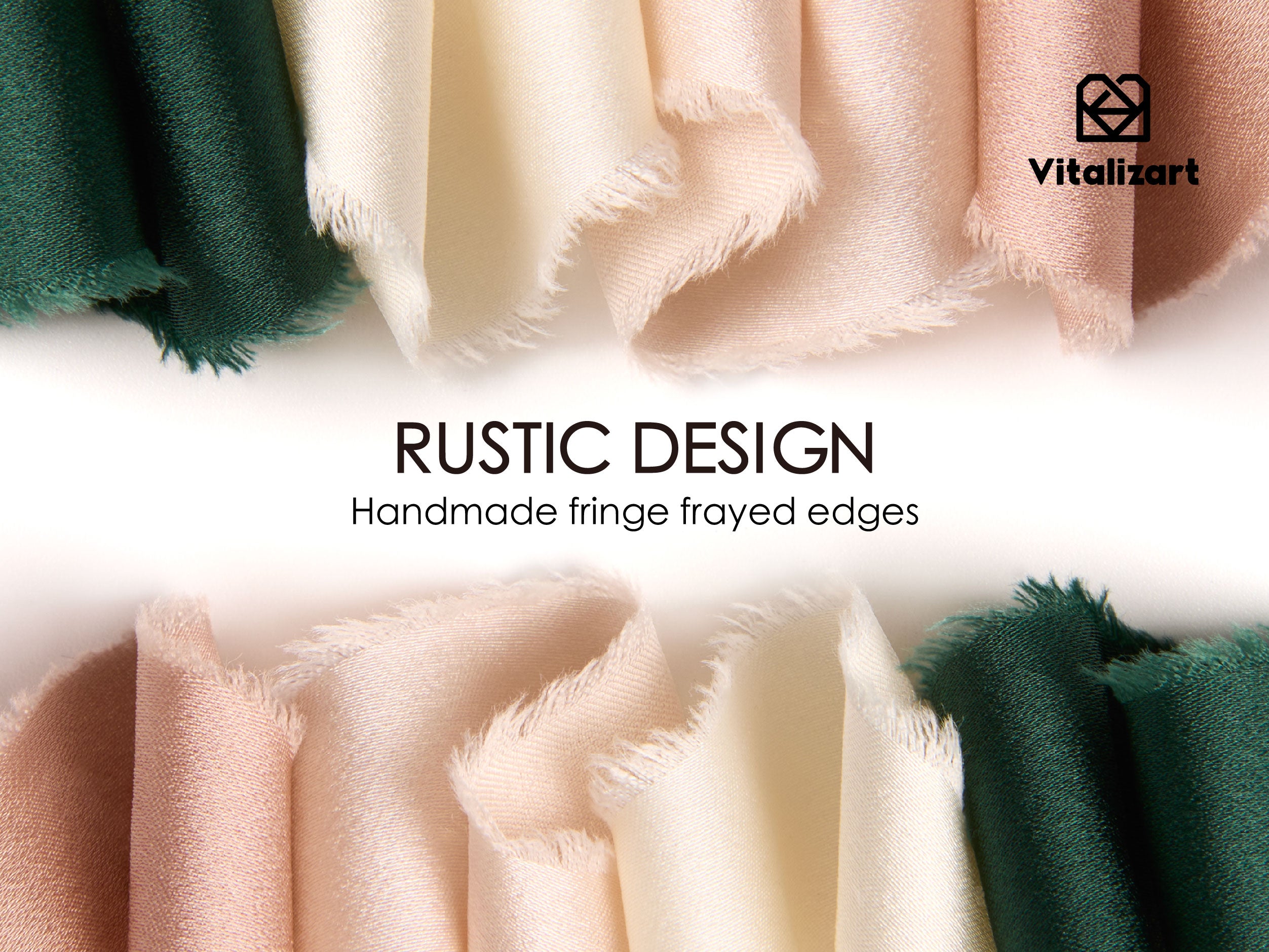 Frayed Fringe Silk Satin Ribbon 1