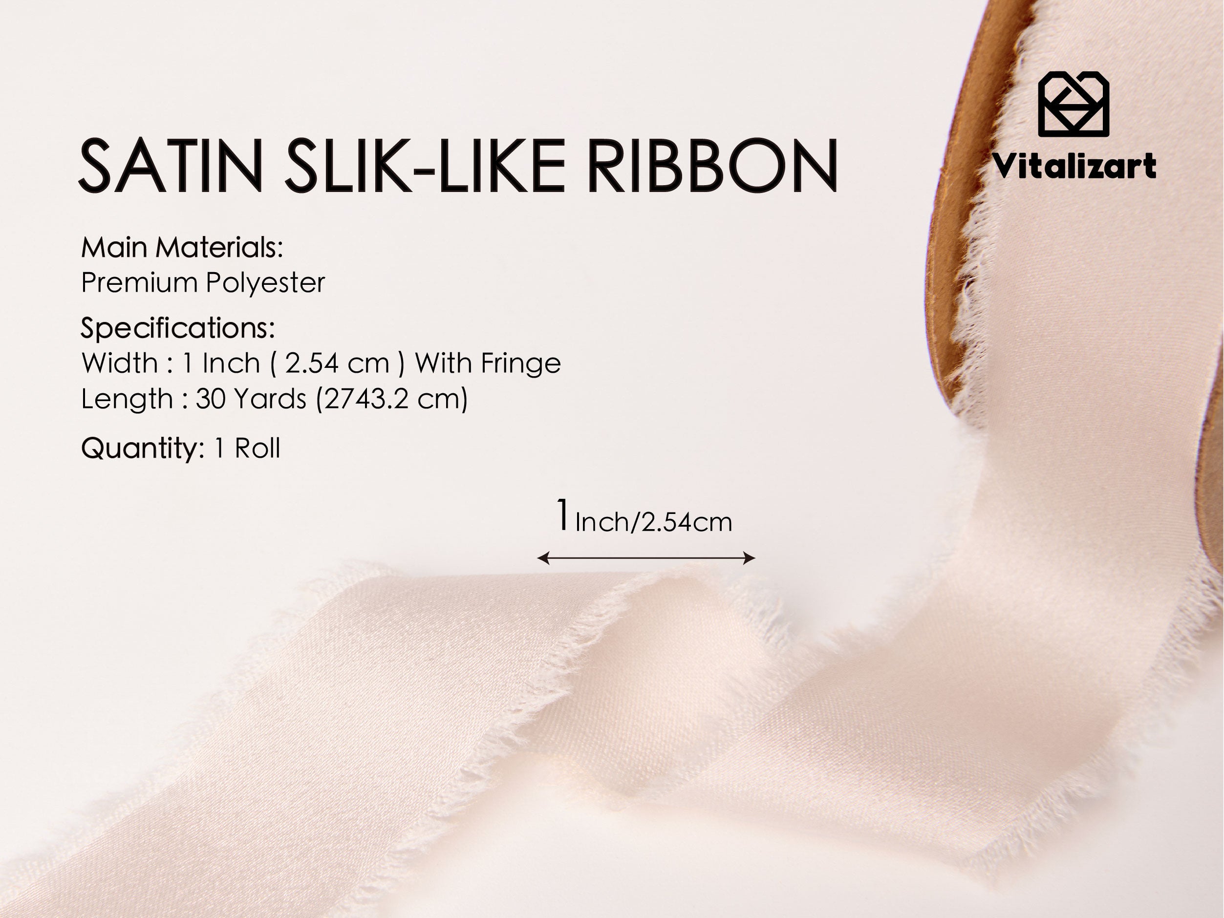Frayed Fringe Silk Satin Ribbon 1