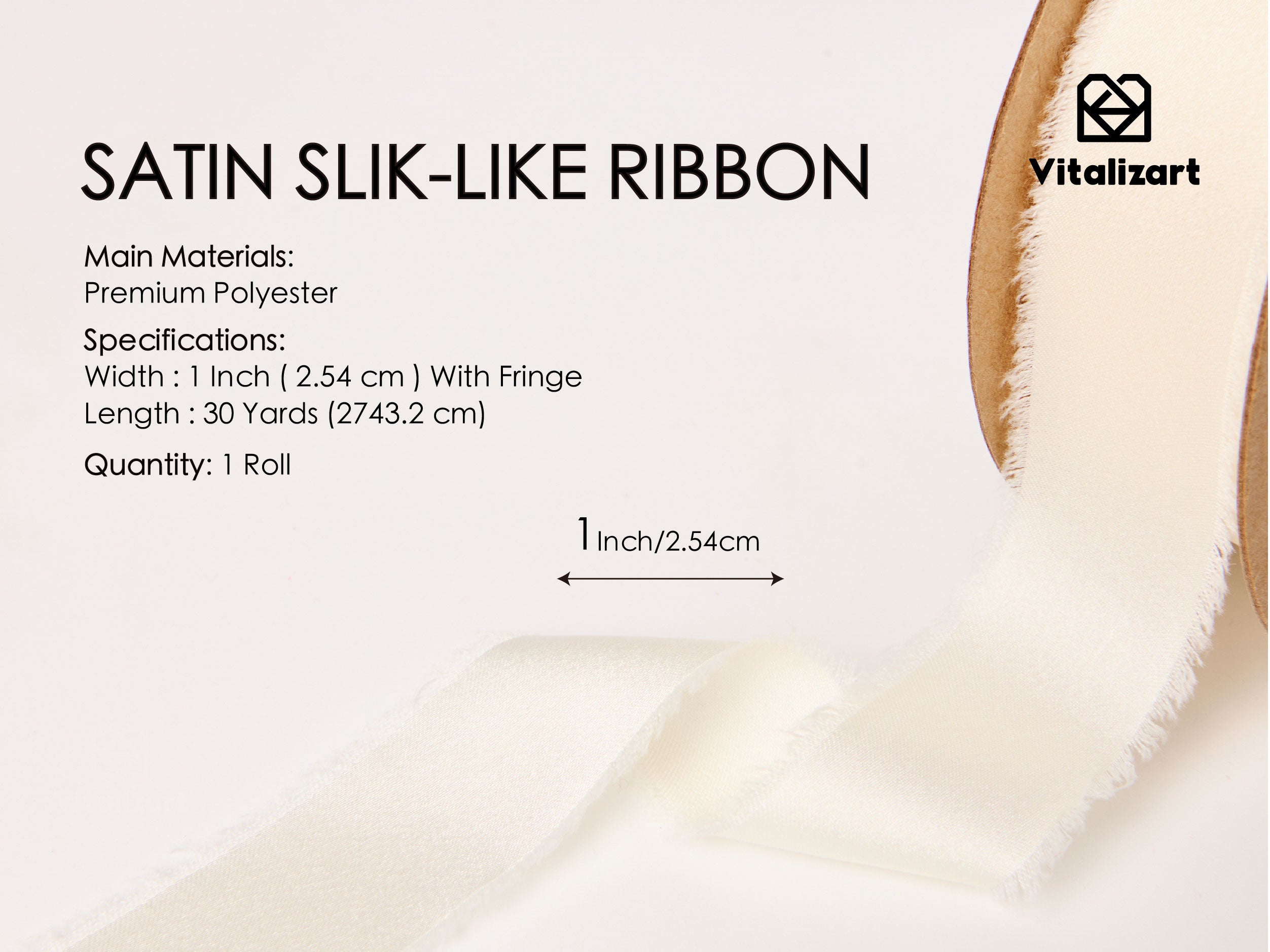 Frayed Fringe Silk Satin Ribbon 1