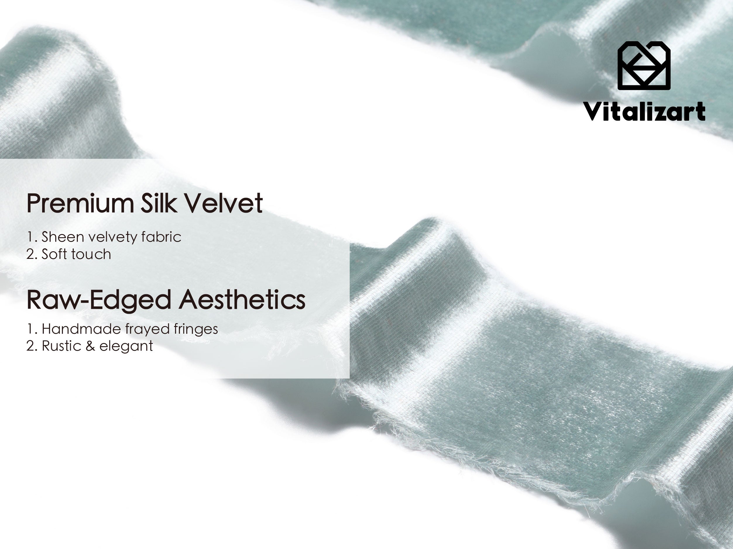 Frayed Edges Glossy Velvet Ribbon For Christmas 2.5