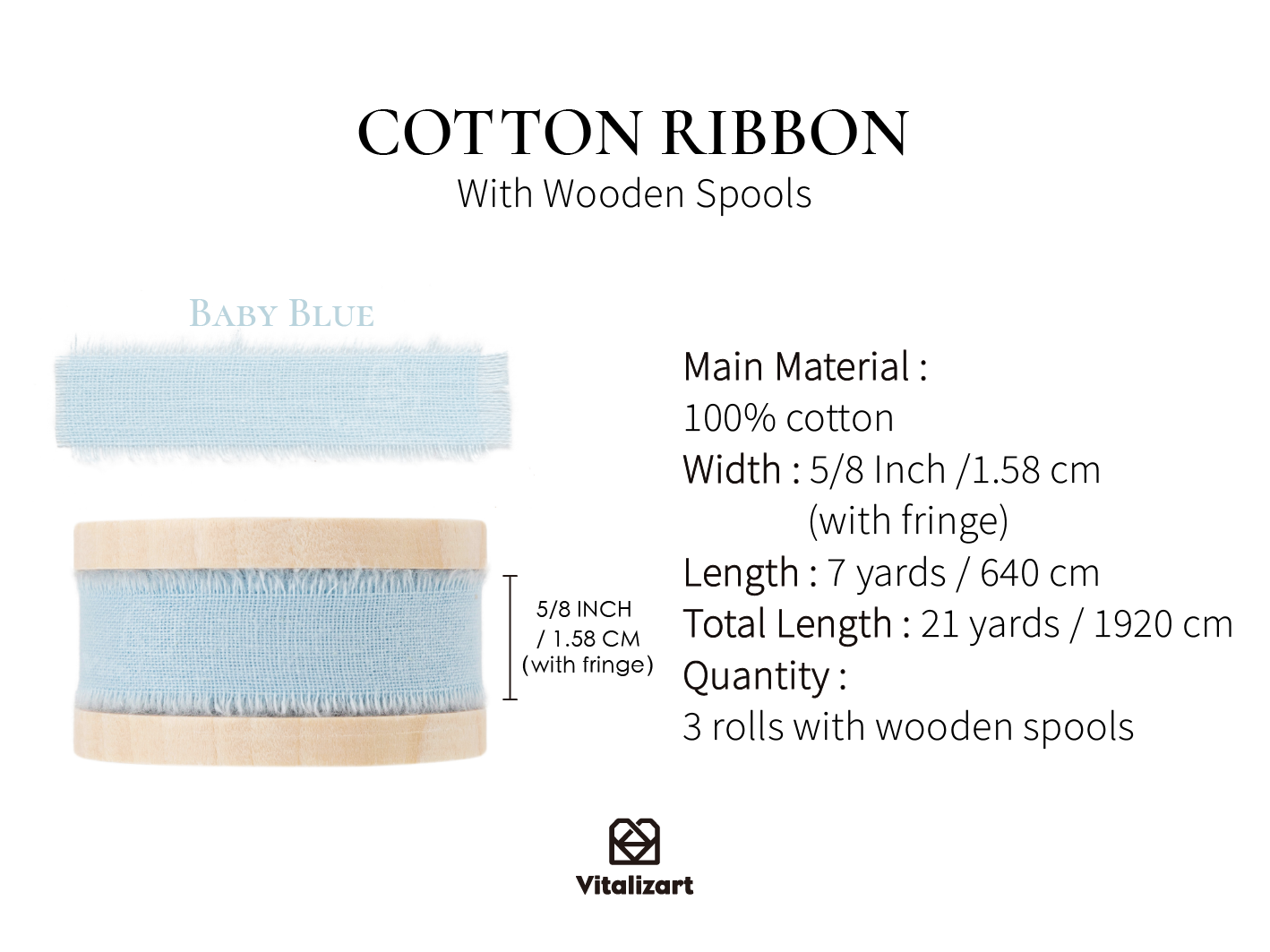 Cotton Ribbon Handmade Fringe 5/8