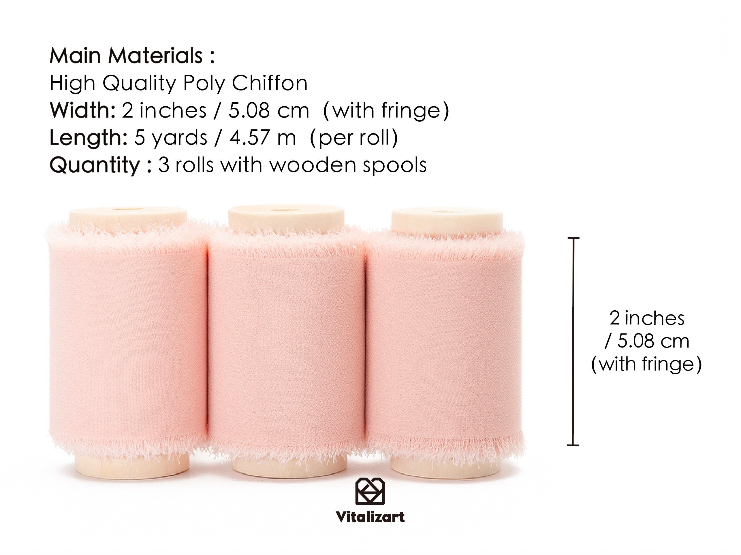 Chiffon Ribbon with Wooden Spool 2