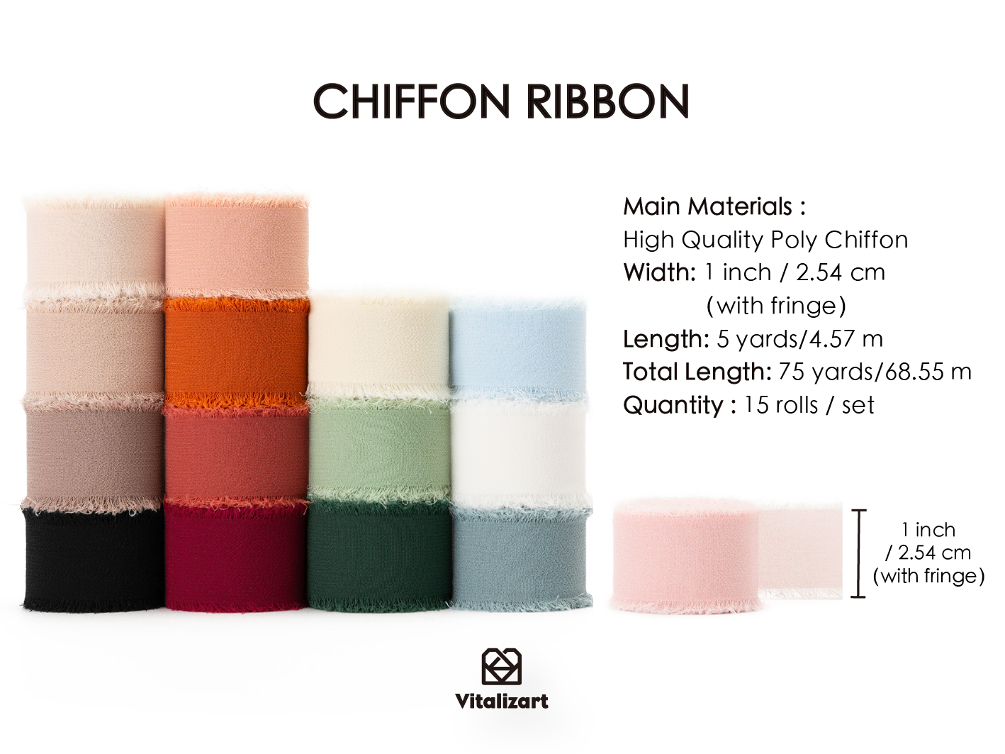 Chiffon Silk Ribbon Set 1