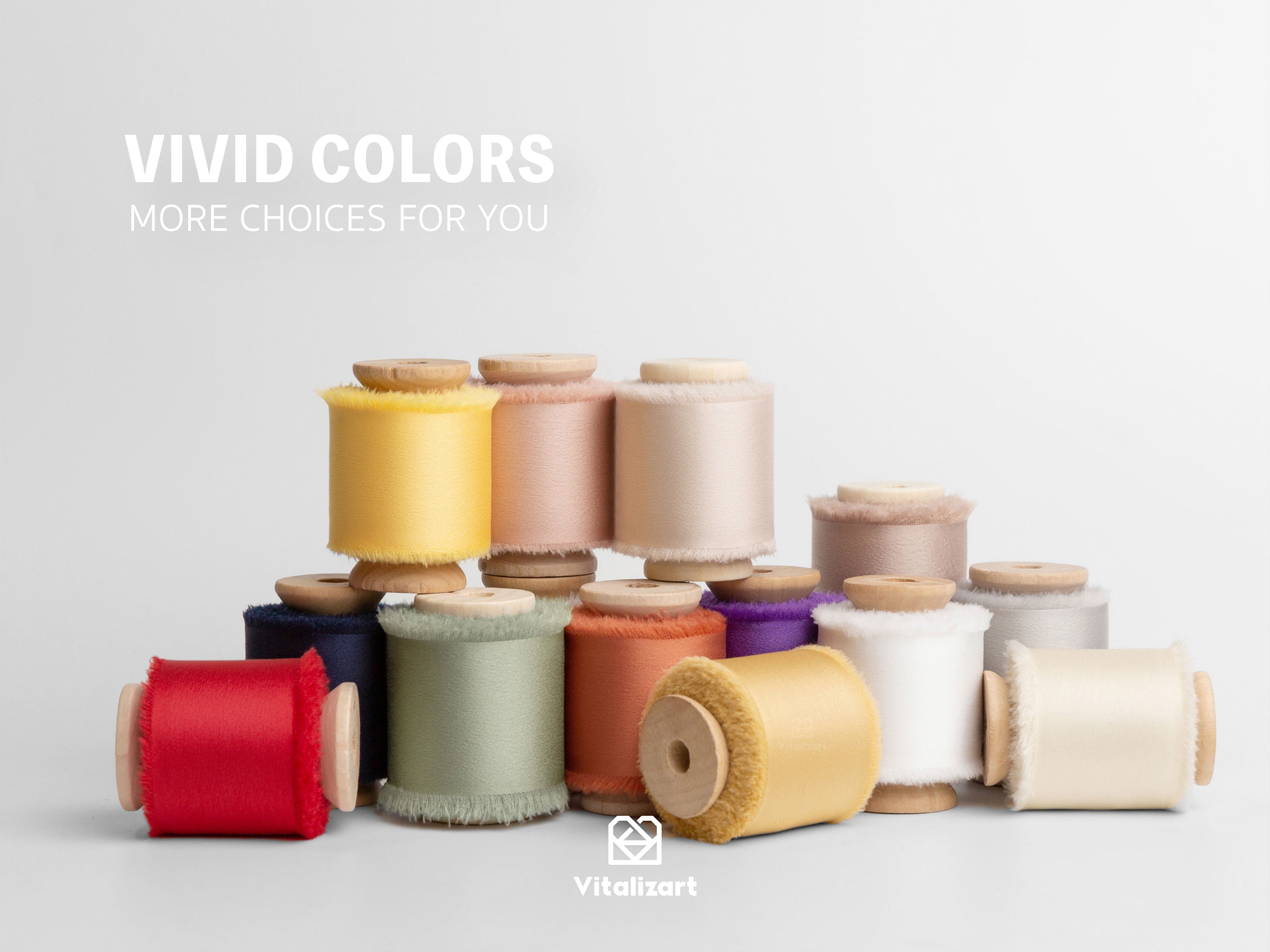 Silk Satin Ribbon with Wooden Spool 1.5