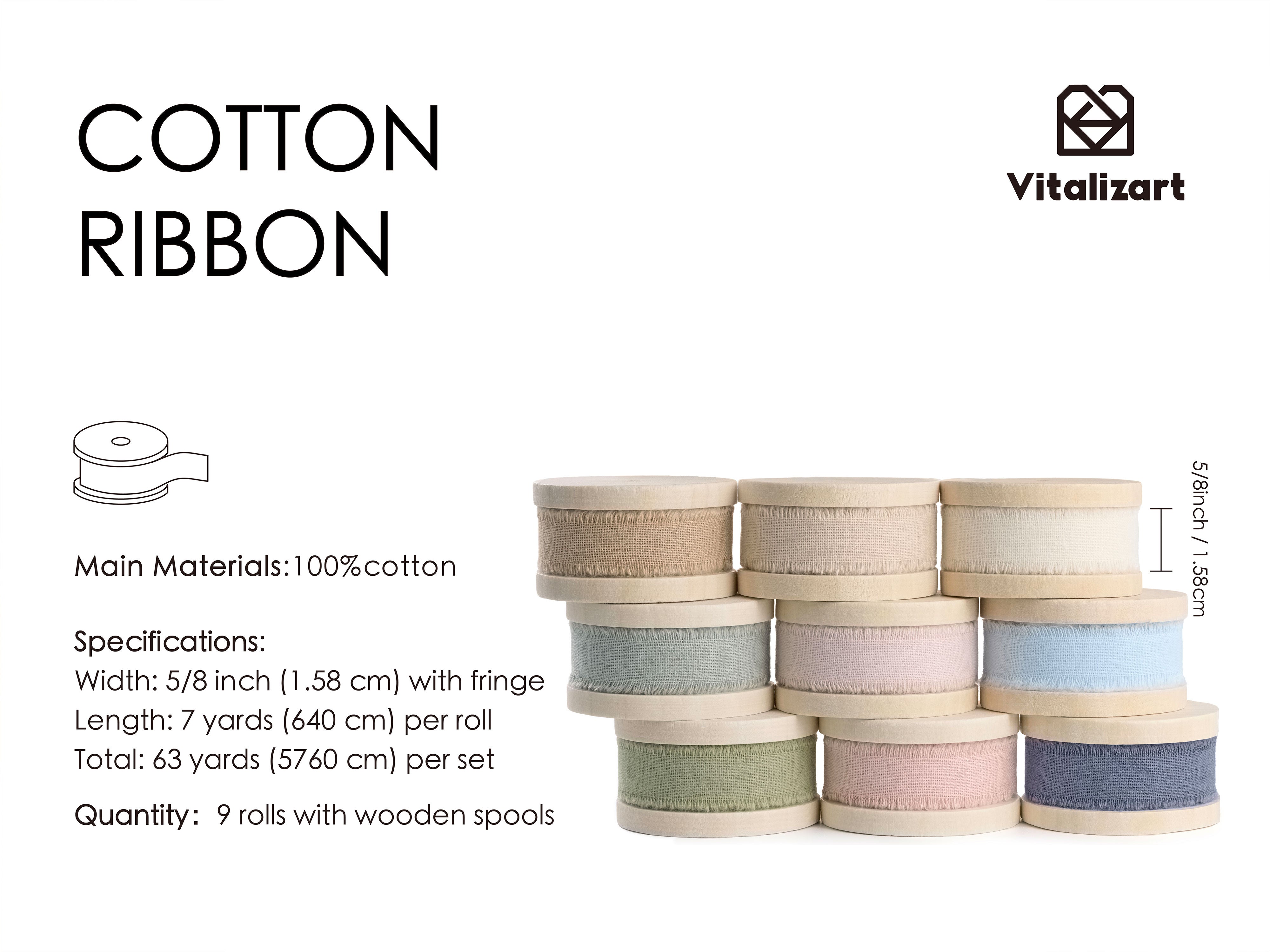 Cotton Ribbon Handmade Fringe 5/8