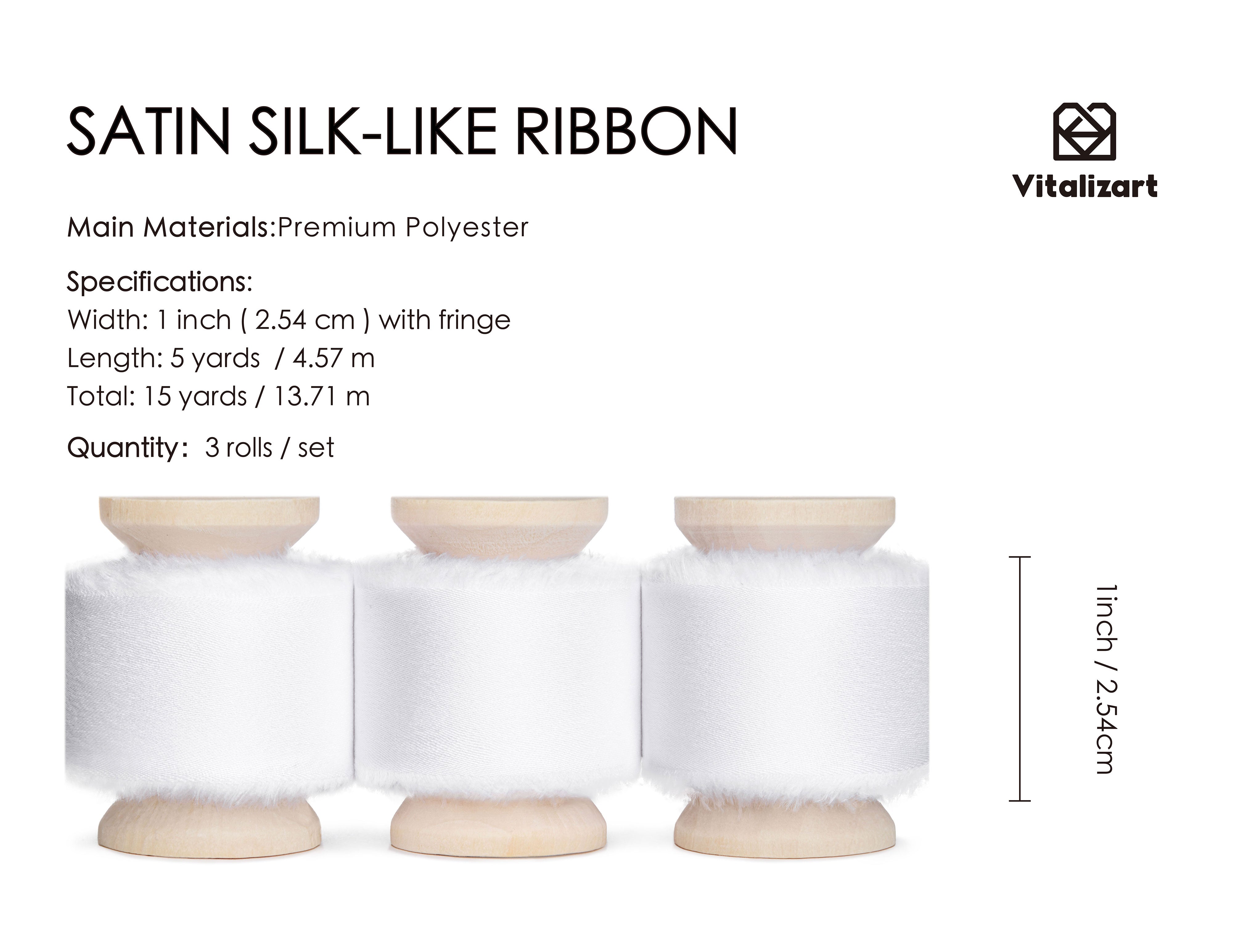 Silk Satin Ribbon With Wooden Spool 1