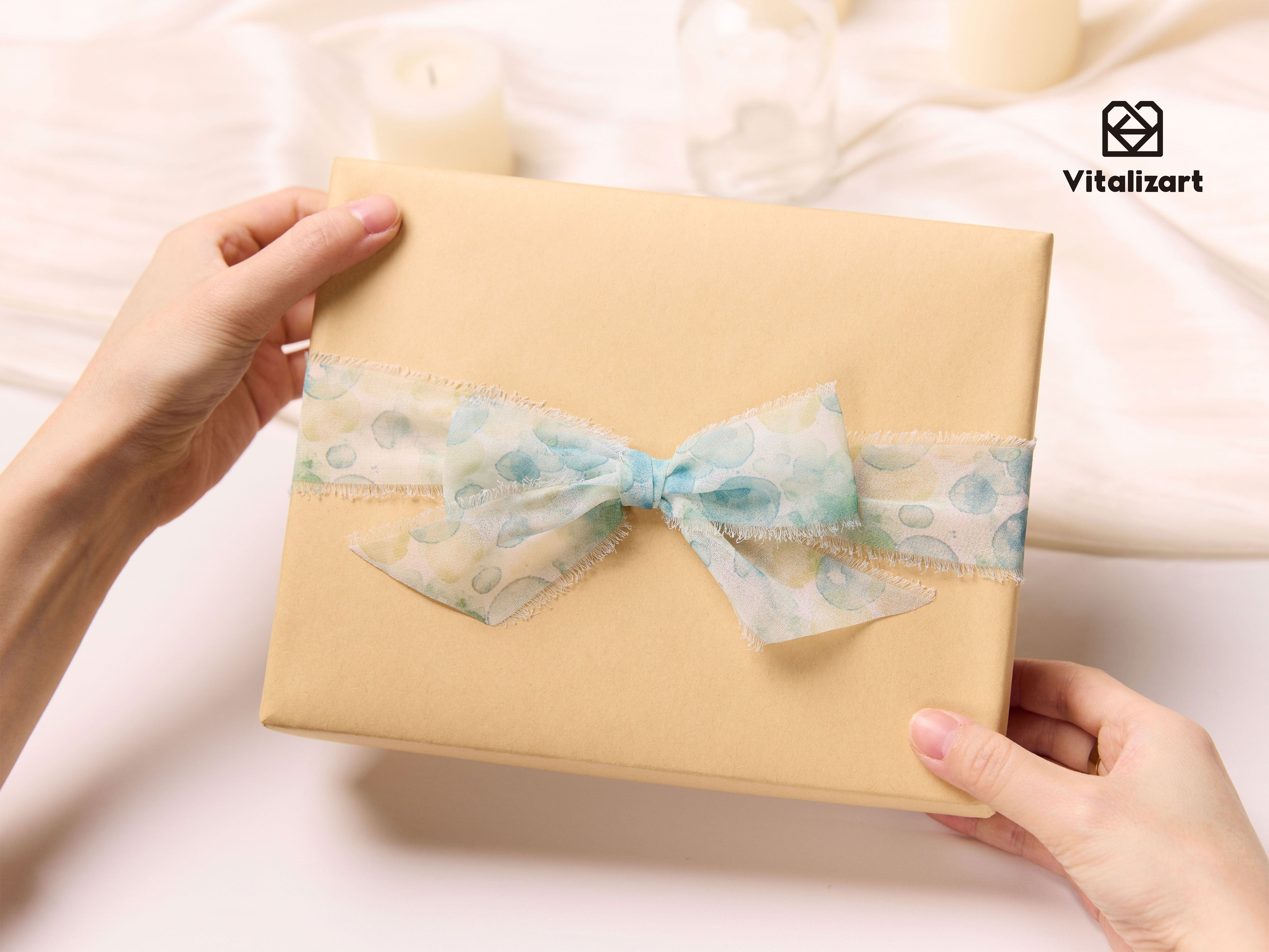 Printed Frayed Ribbon 1 1/2