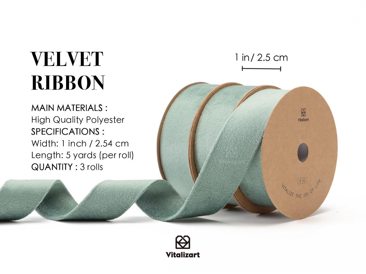 Double Faced Velvet Ribbon Set 1