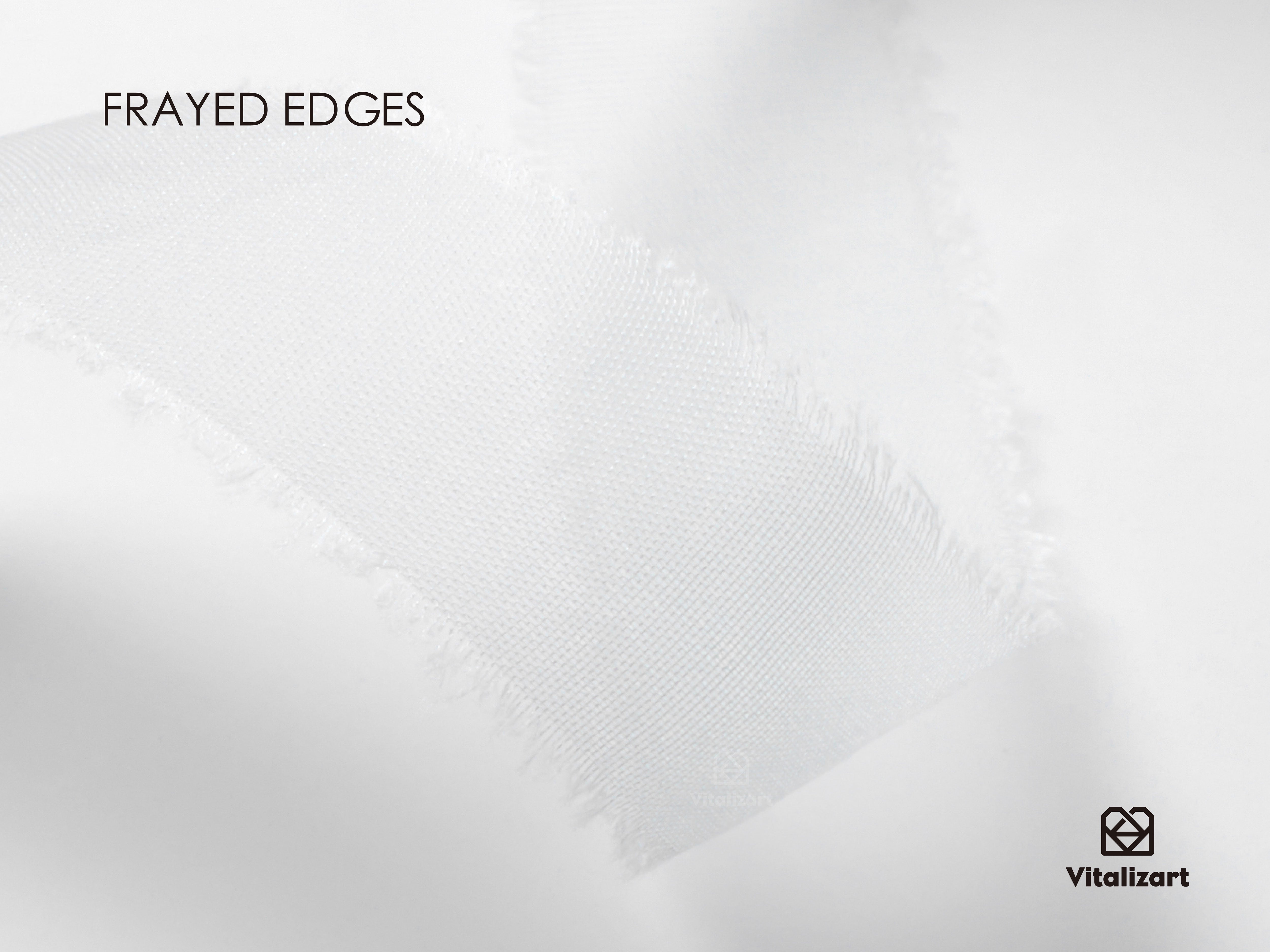 Frayed Edges Silk Like Organza Ribbon 3/8