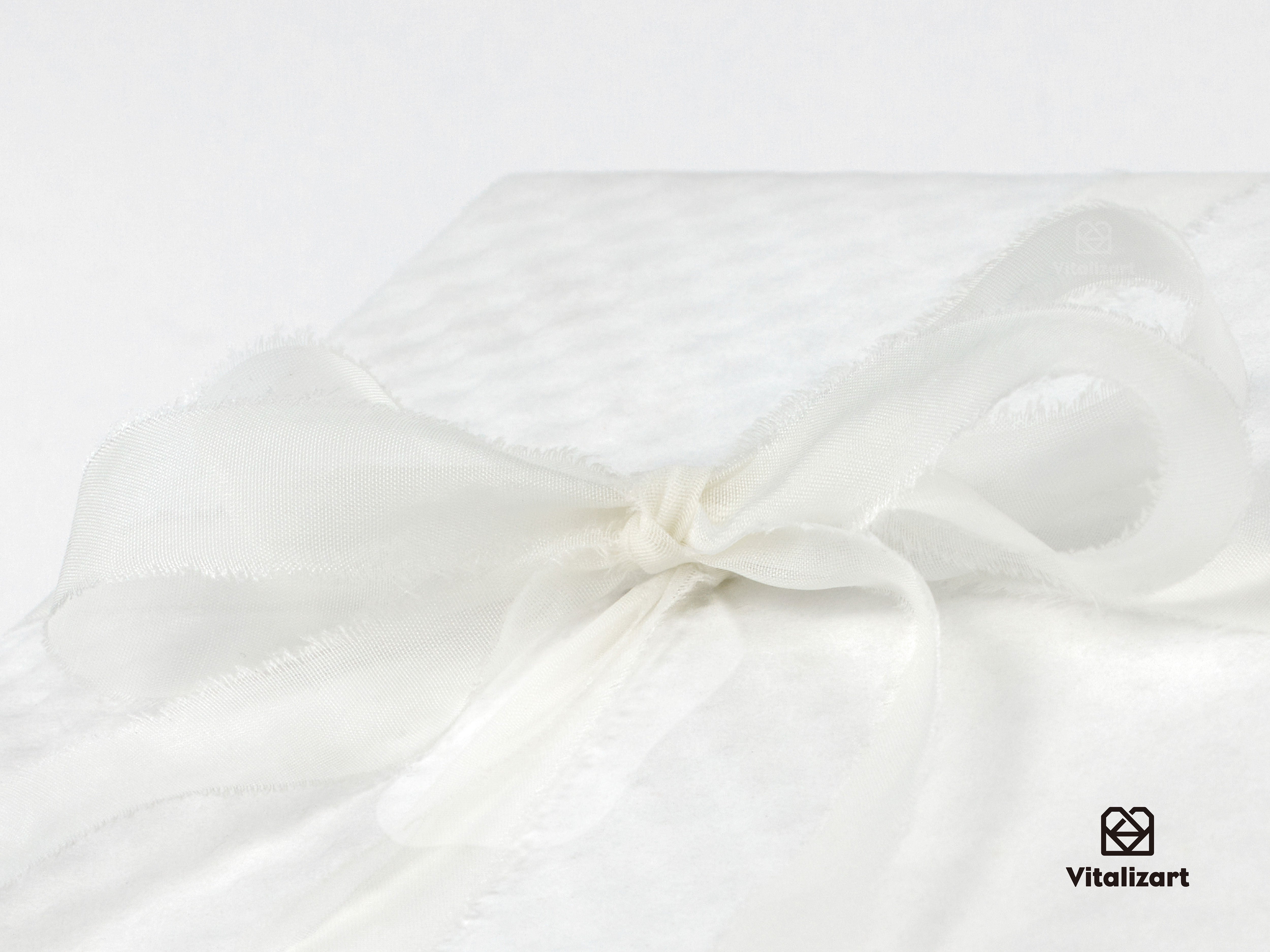 Frayed Edges Silk Like Organza Ribbon 3/8