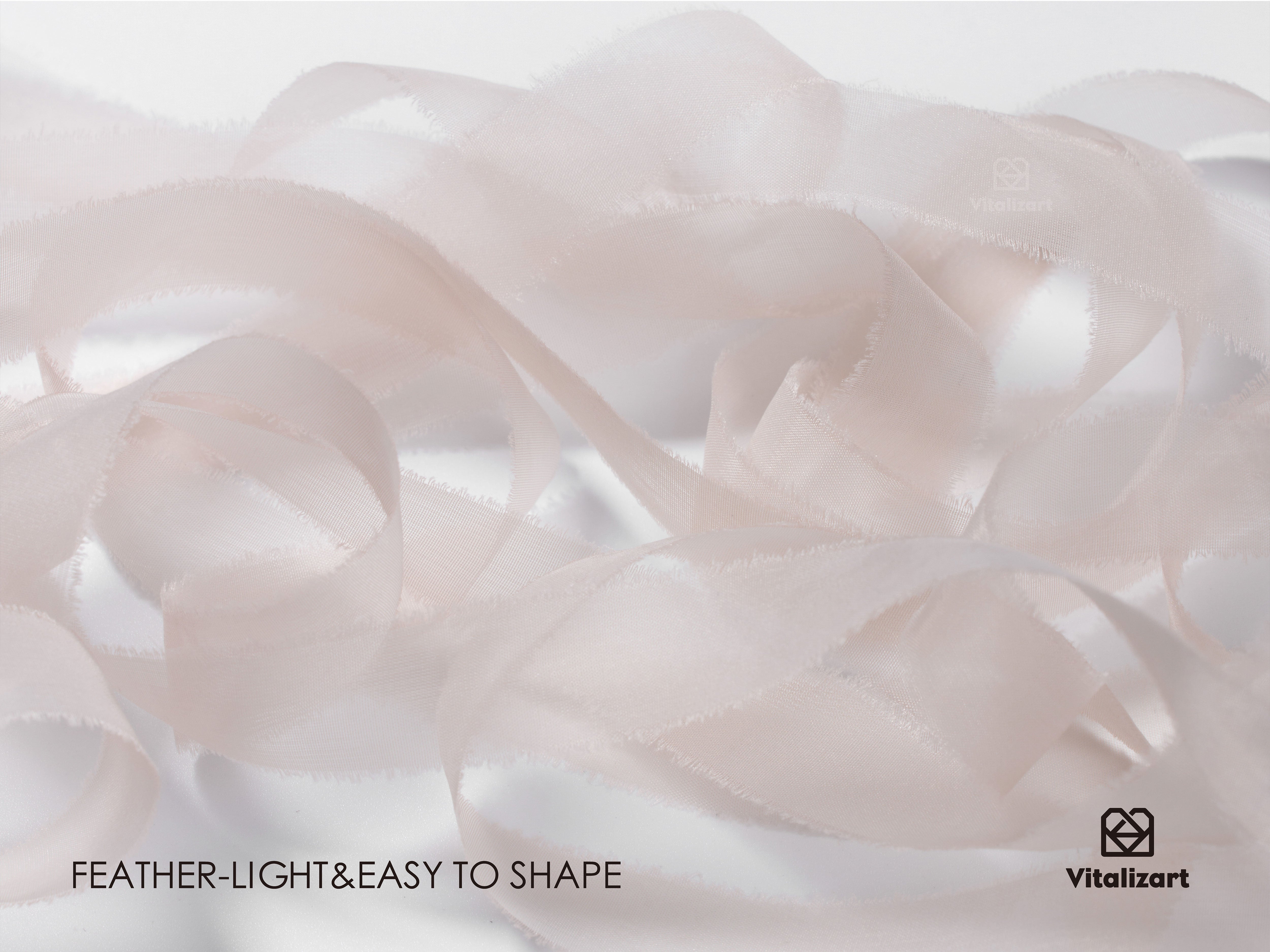 Frayed Edges Silk Like Organza Ribbon 3/8