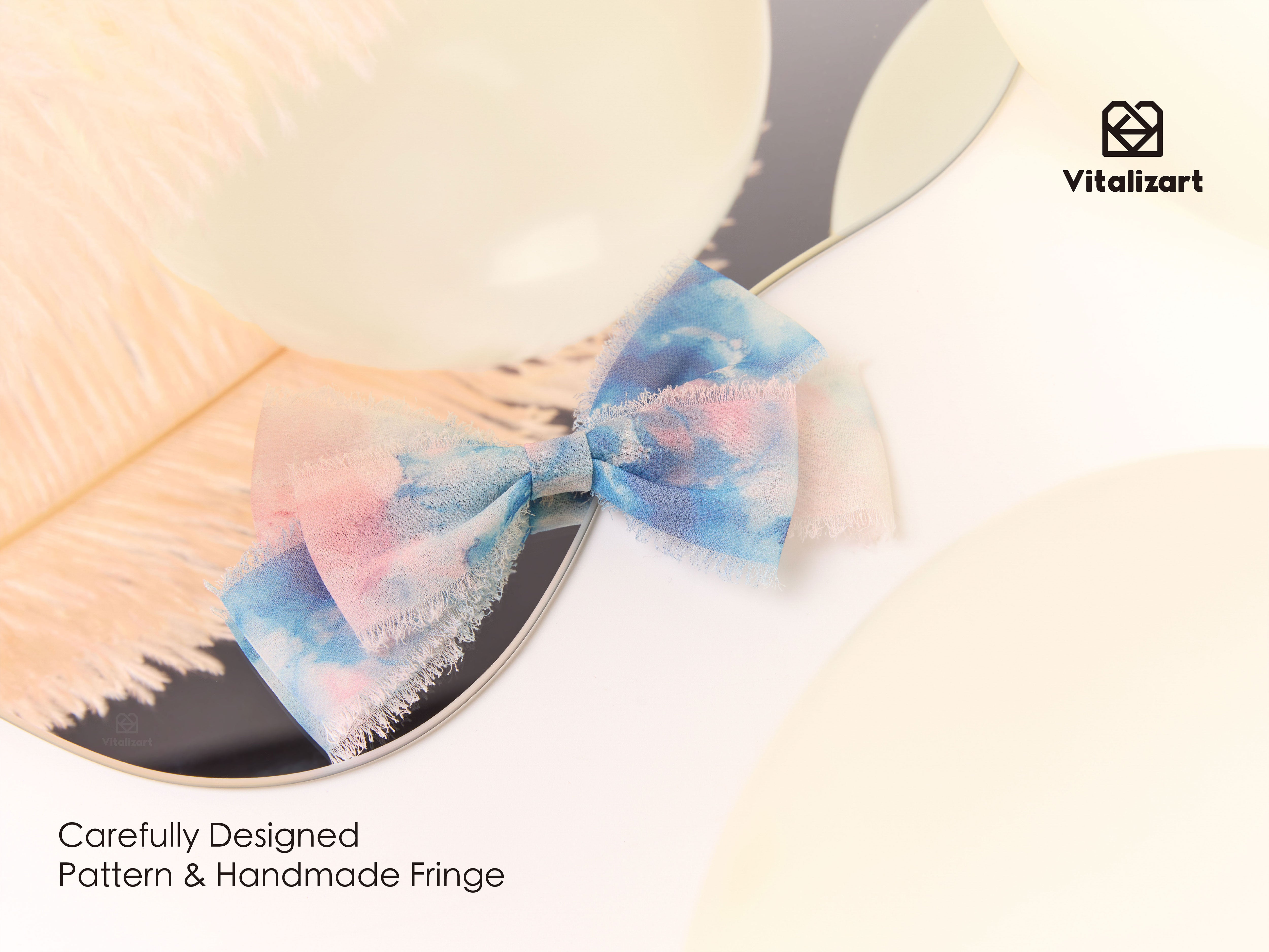 Printed Frayed Ribbon 1 1/2