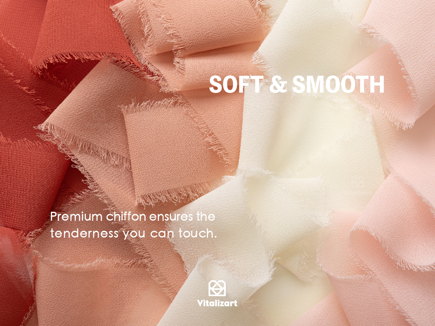 Fringe Chiffon Silk Ribbon 1.5