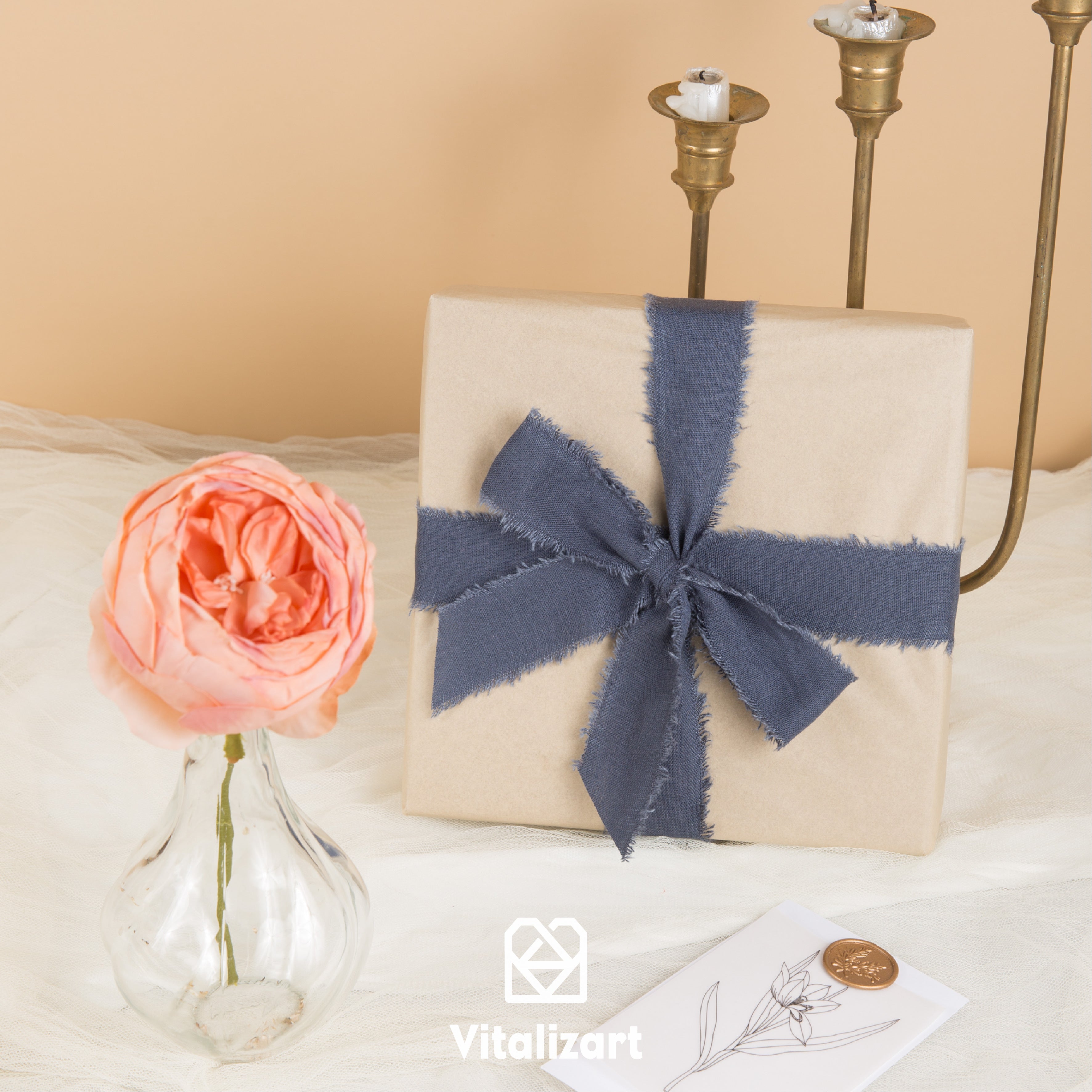 Cotton Linen Ribbon 1.5