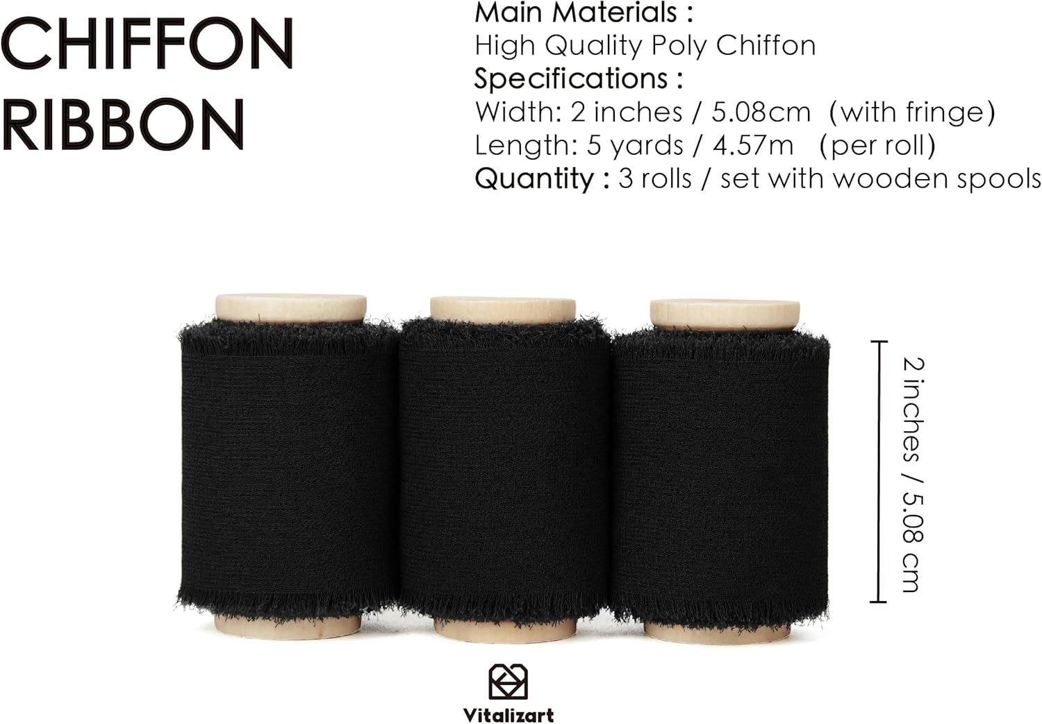 Chiffon Ribbon with Wooden Spool 2