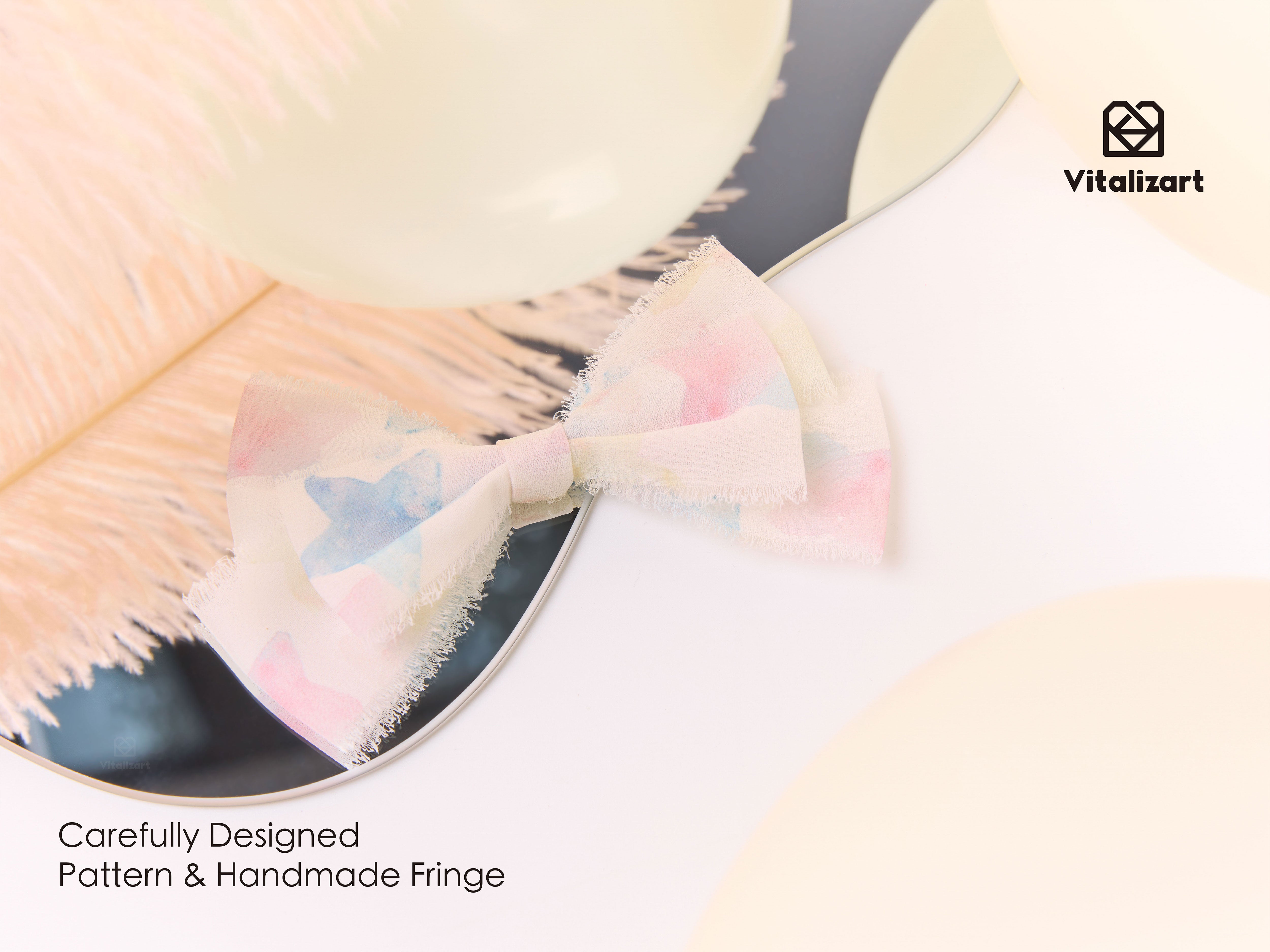 Printed Frayed Ribbon 1 1/2