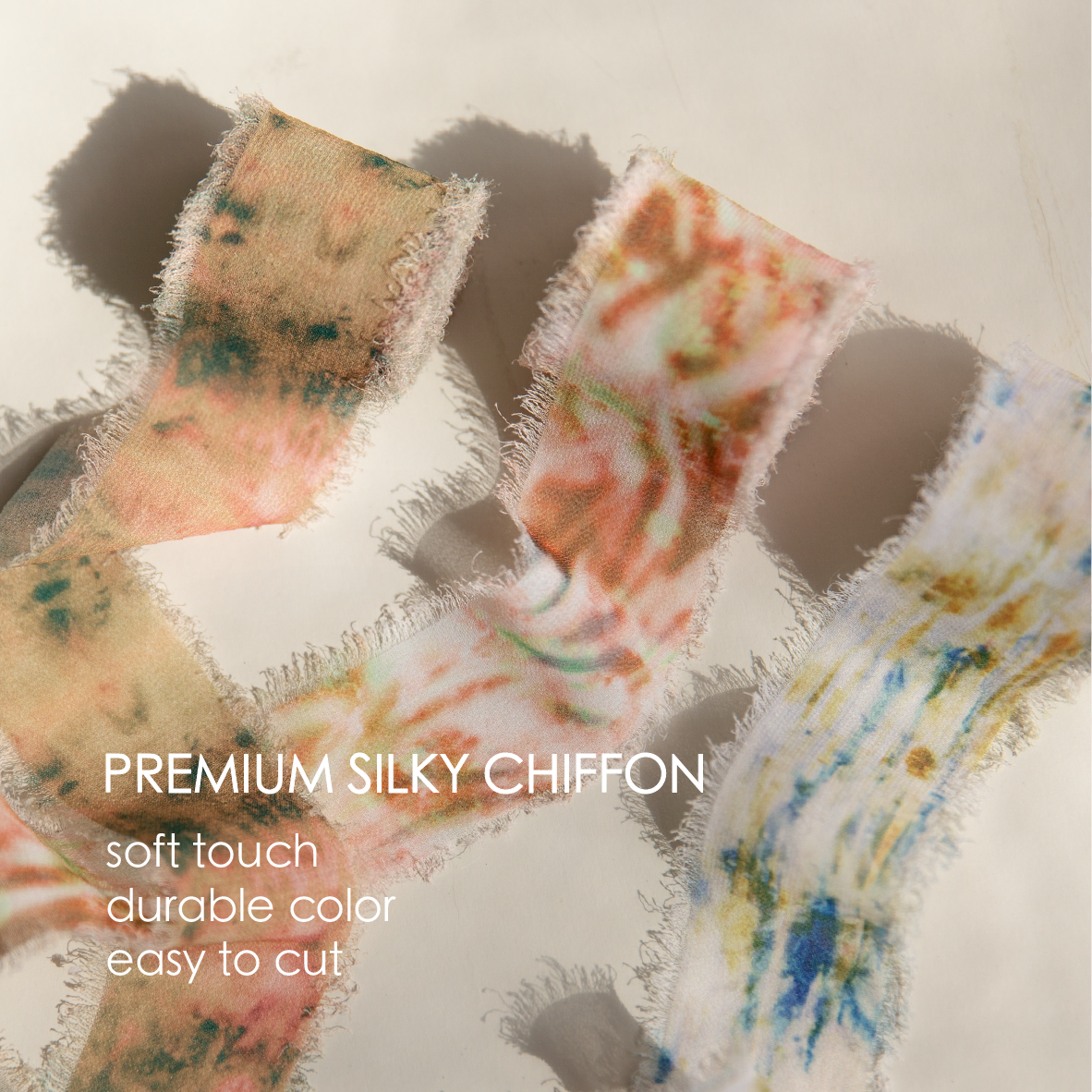 Printed Frayed Ribbon 1 1/2