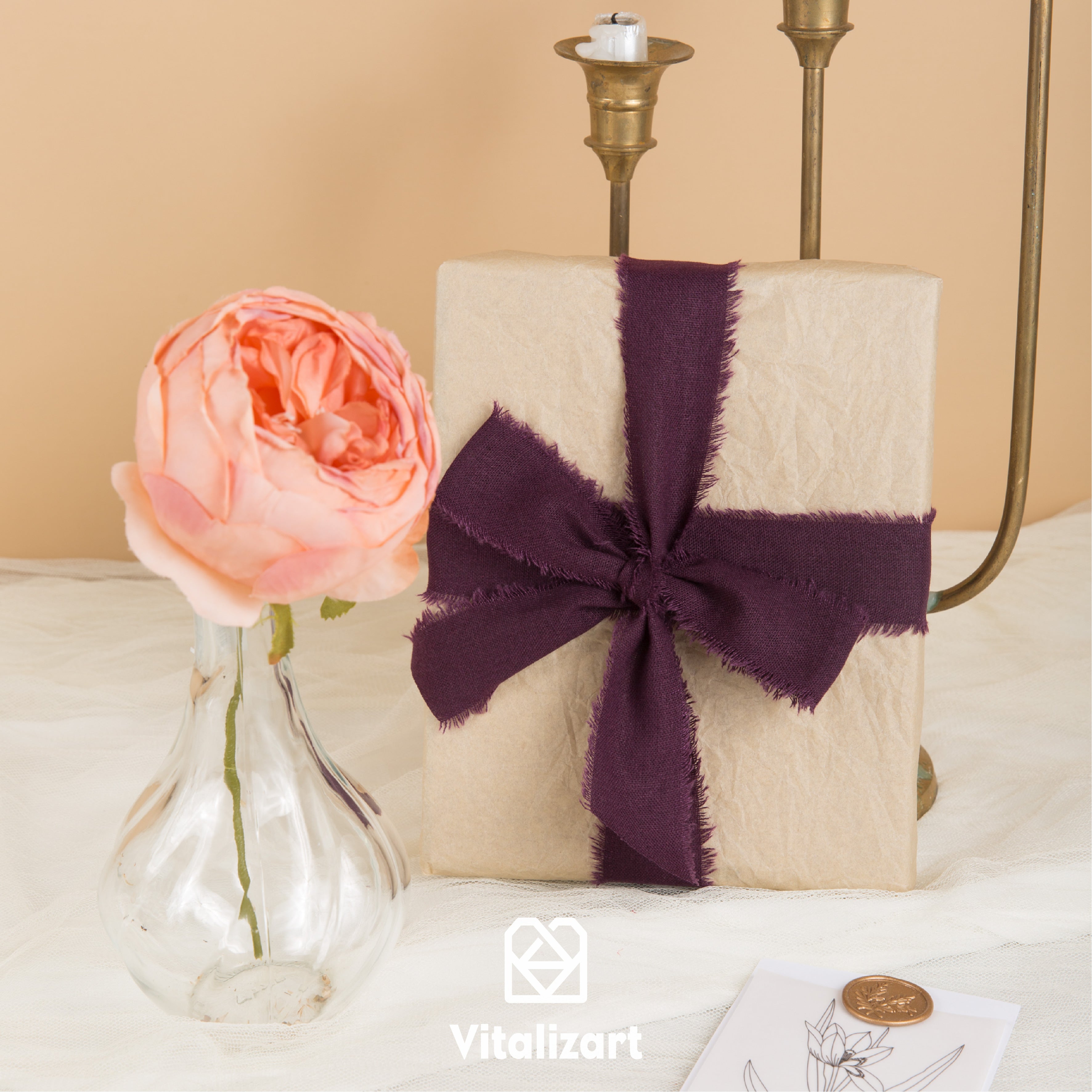 Cotton Linen Ribbon 1.5