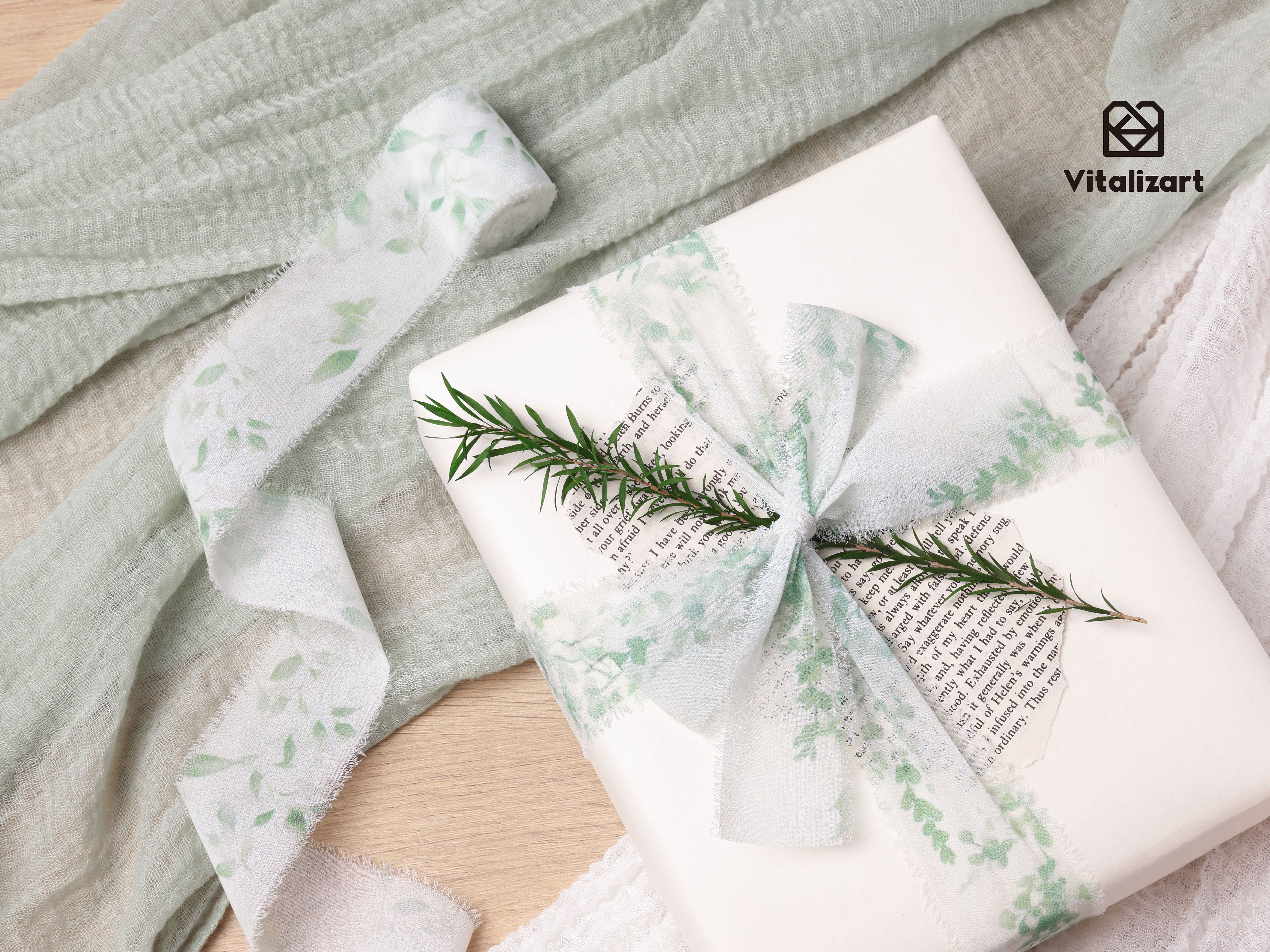Printed Frayed Ribbon 1 1/2