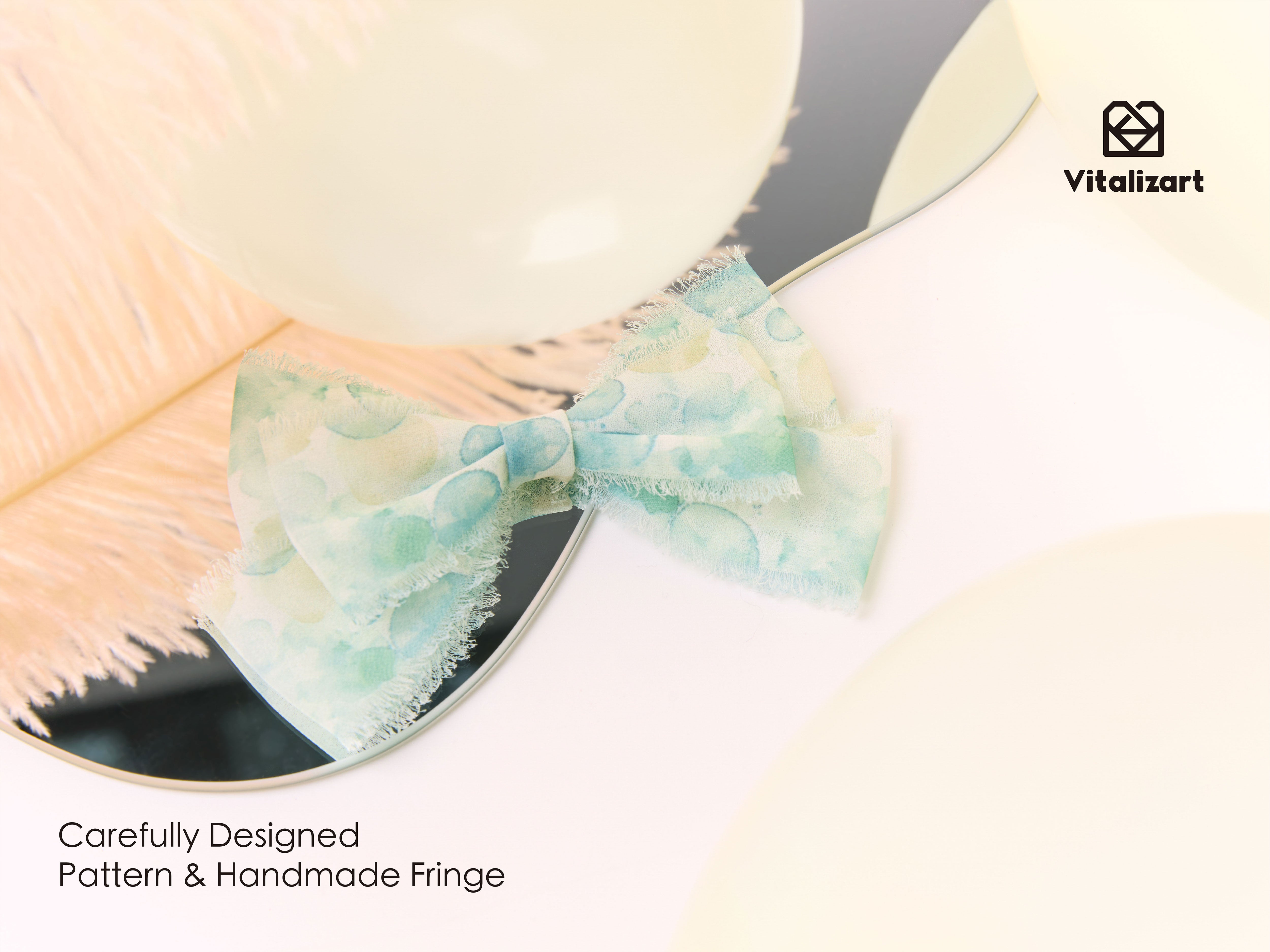 Printed Frayed Ribbon 1 1/2