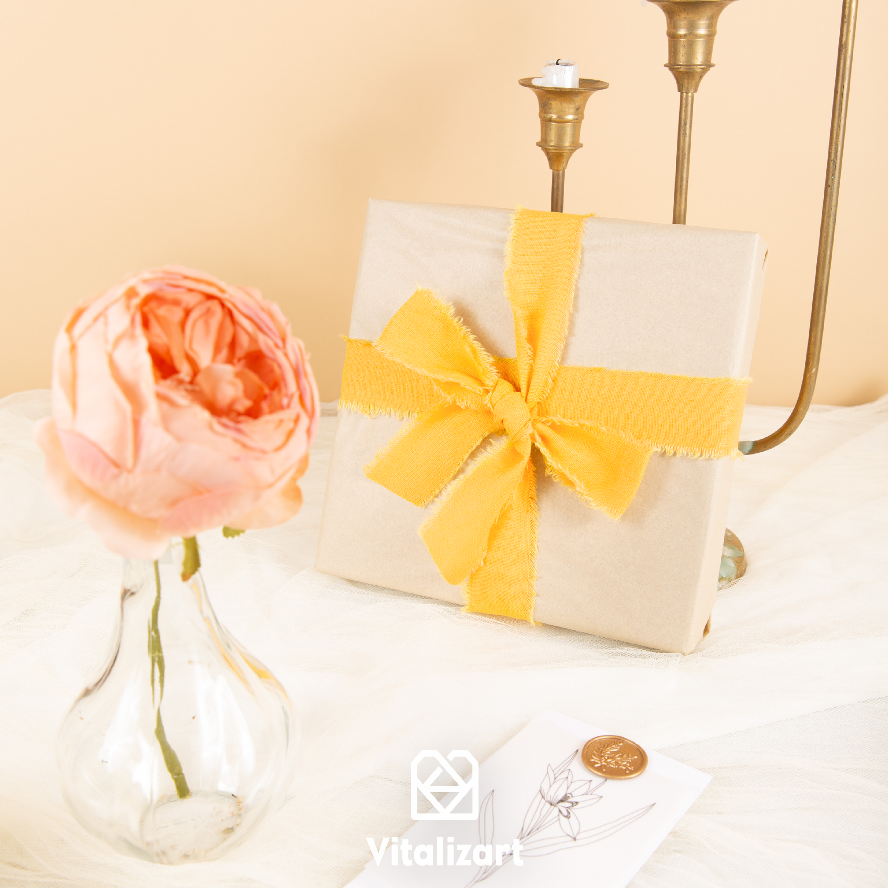 Cotton Linen Ribbon 1.5