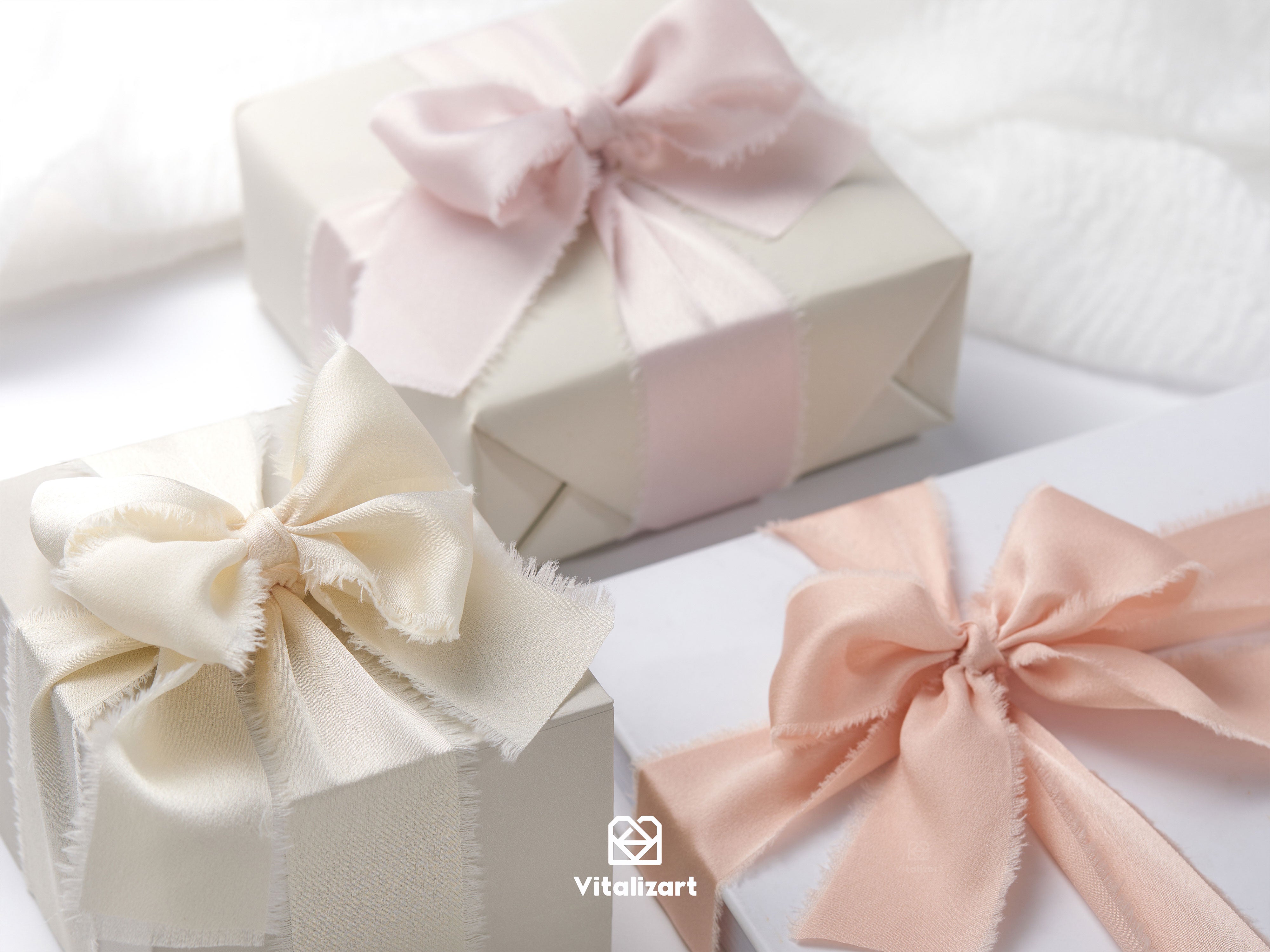 Silk Satin Ribbon with Wooden Spool 1.5
