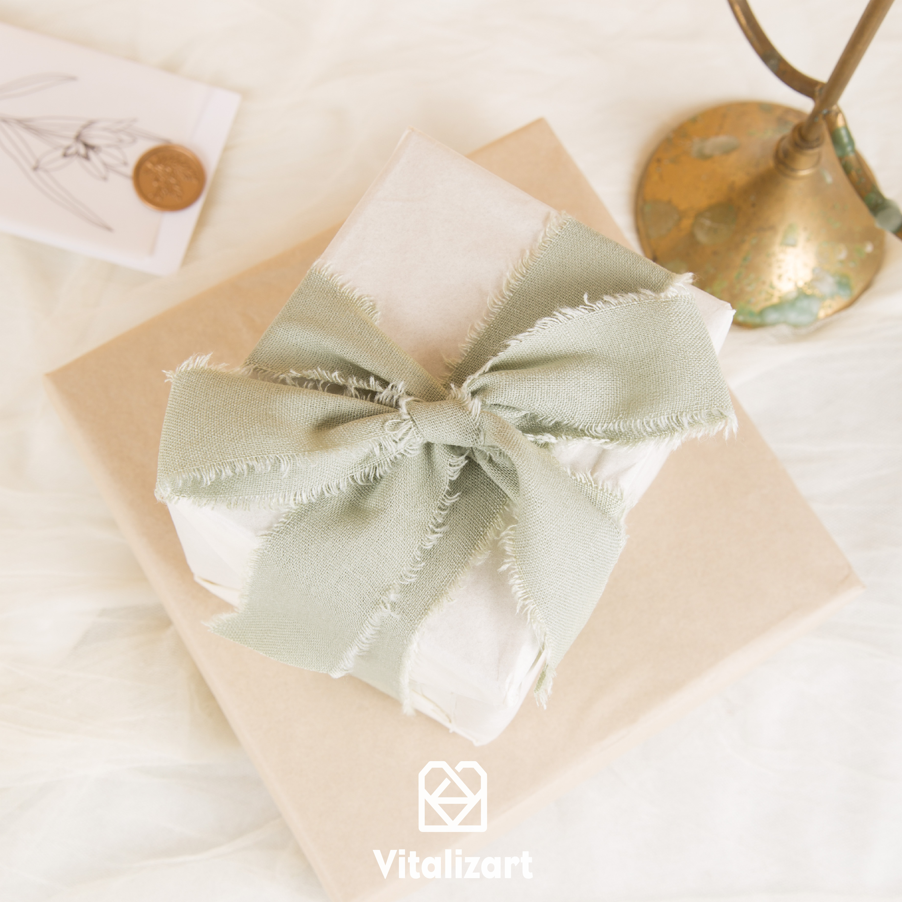 Cotton Linen Ribbon 1.5