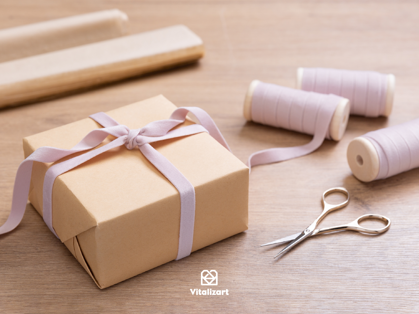 Velvet Ribbon With Wooden Spool 3/8
