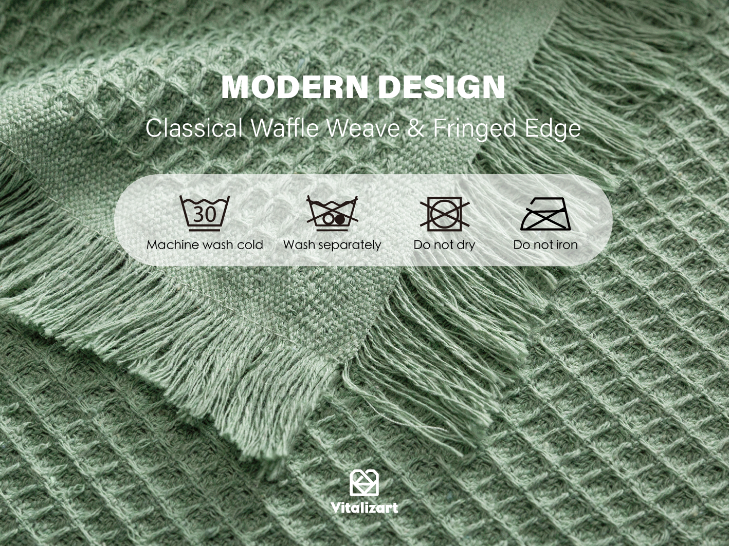 Waffle Weave Cotton Table Runner 14