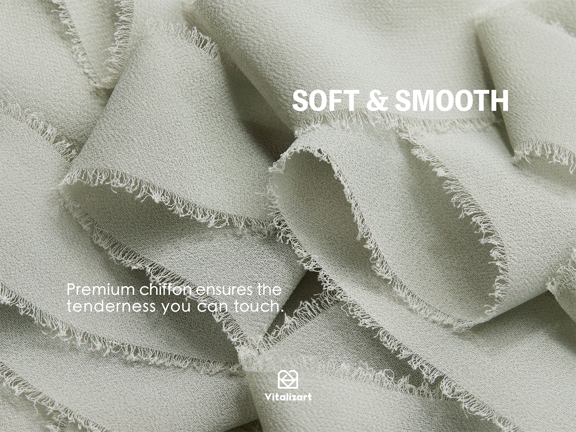 Fringe Chiffon Silk Ribbon 1.5