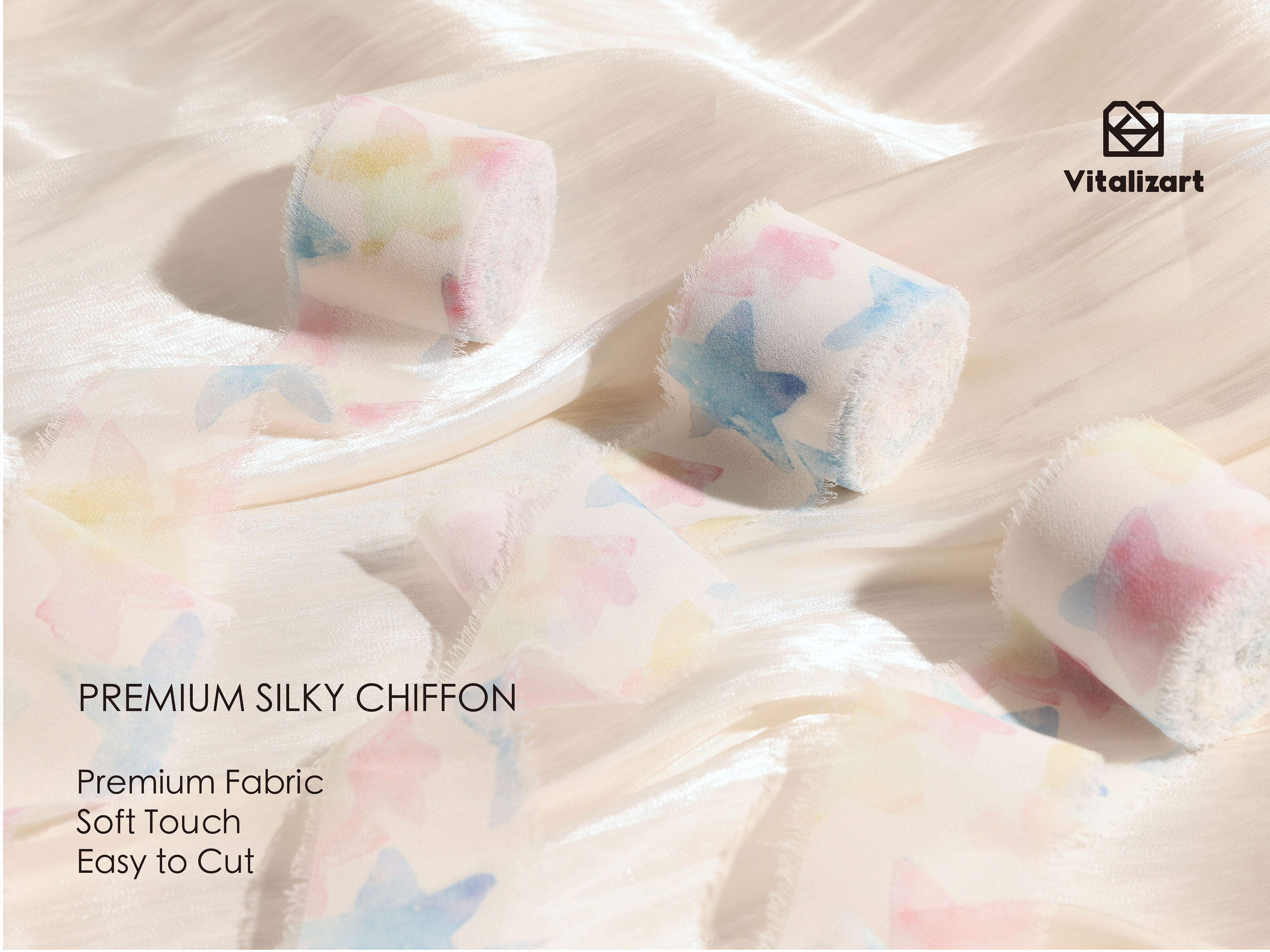 Printed Frayed Ribbon 1 1/2