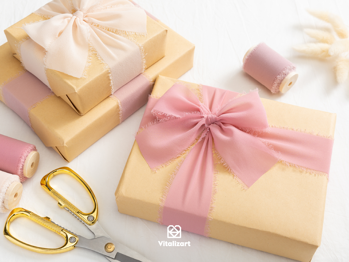 Chiffon Ribbon with Wooden Spool 2