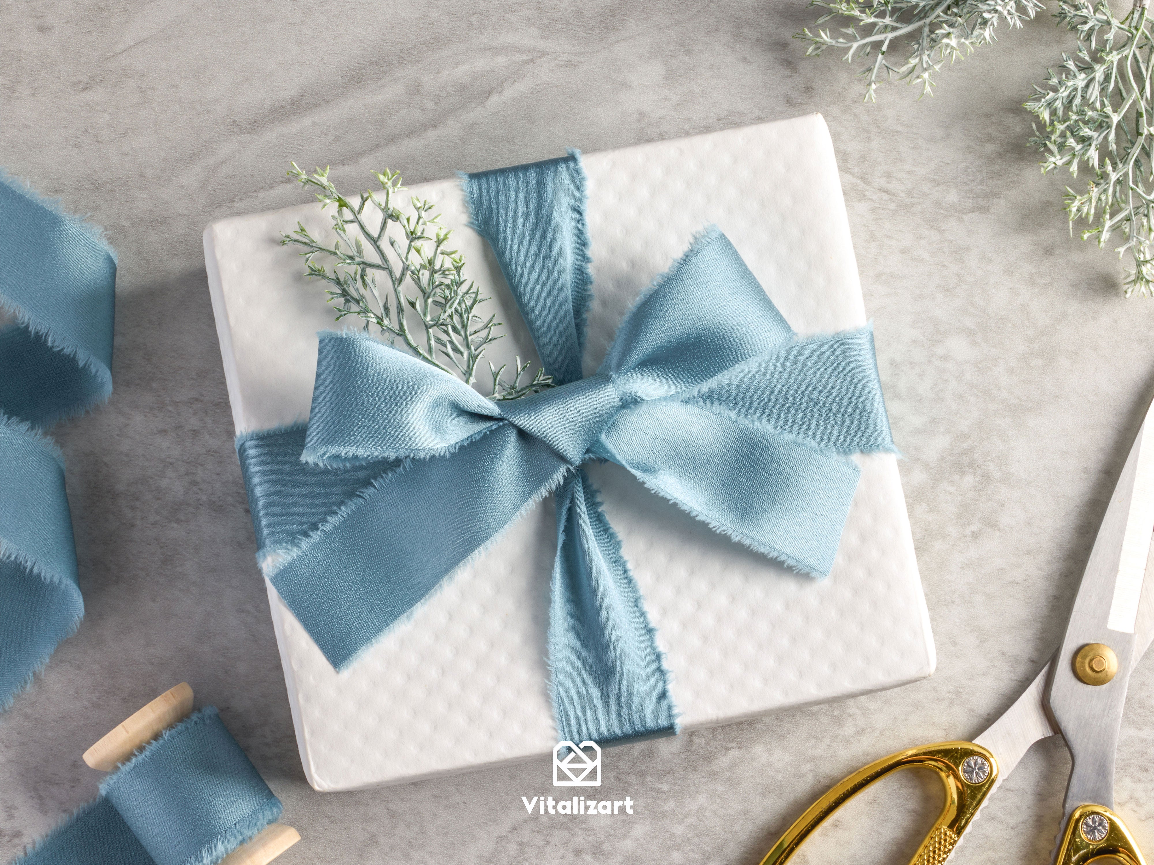 Silk Satin Ribbon With Wooden Spool 1