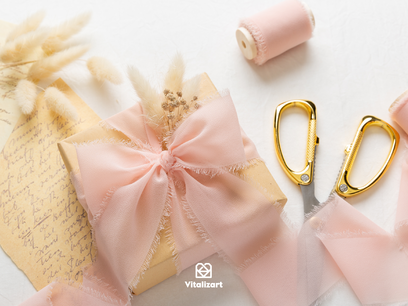 Chiffon Ribbon with Wooden Spool 2