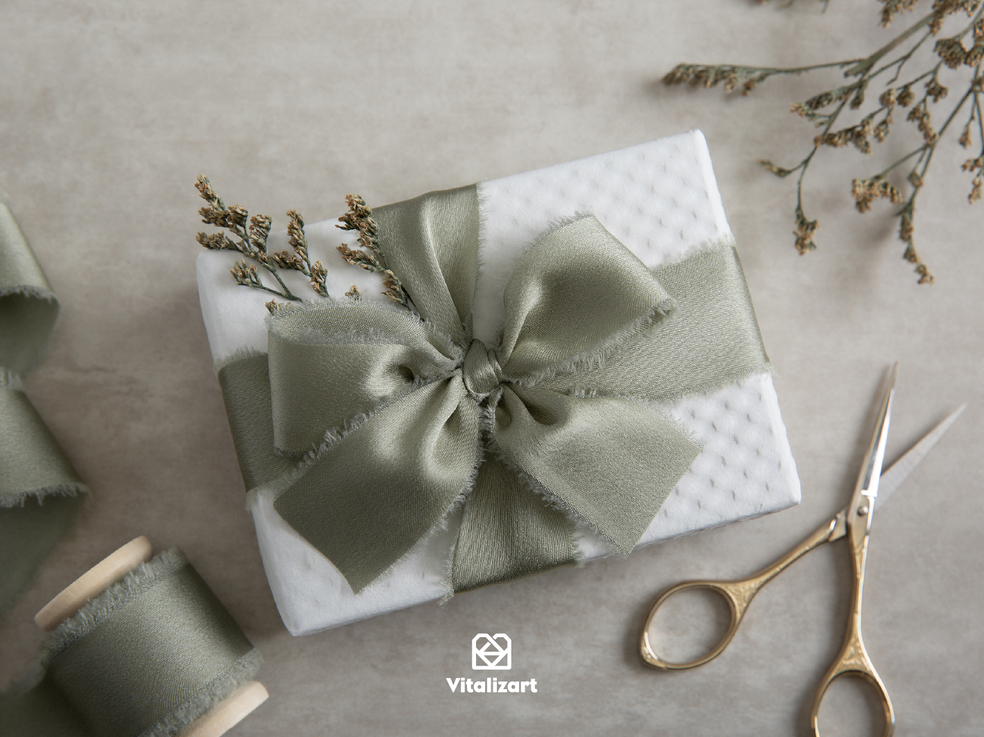 Silk Satin Ribbon With Wooden Spool 1