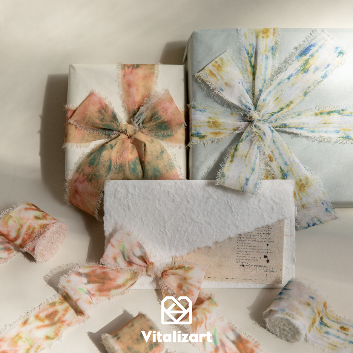 Printed Frayed Ribbon 1 1/2