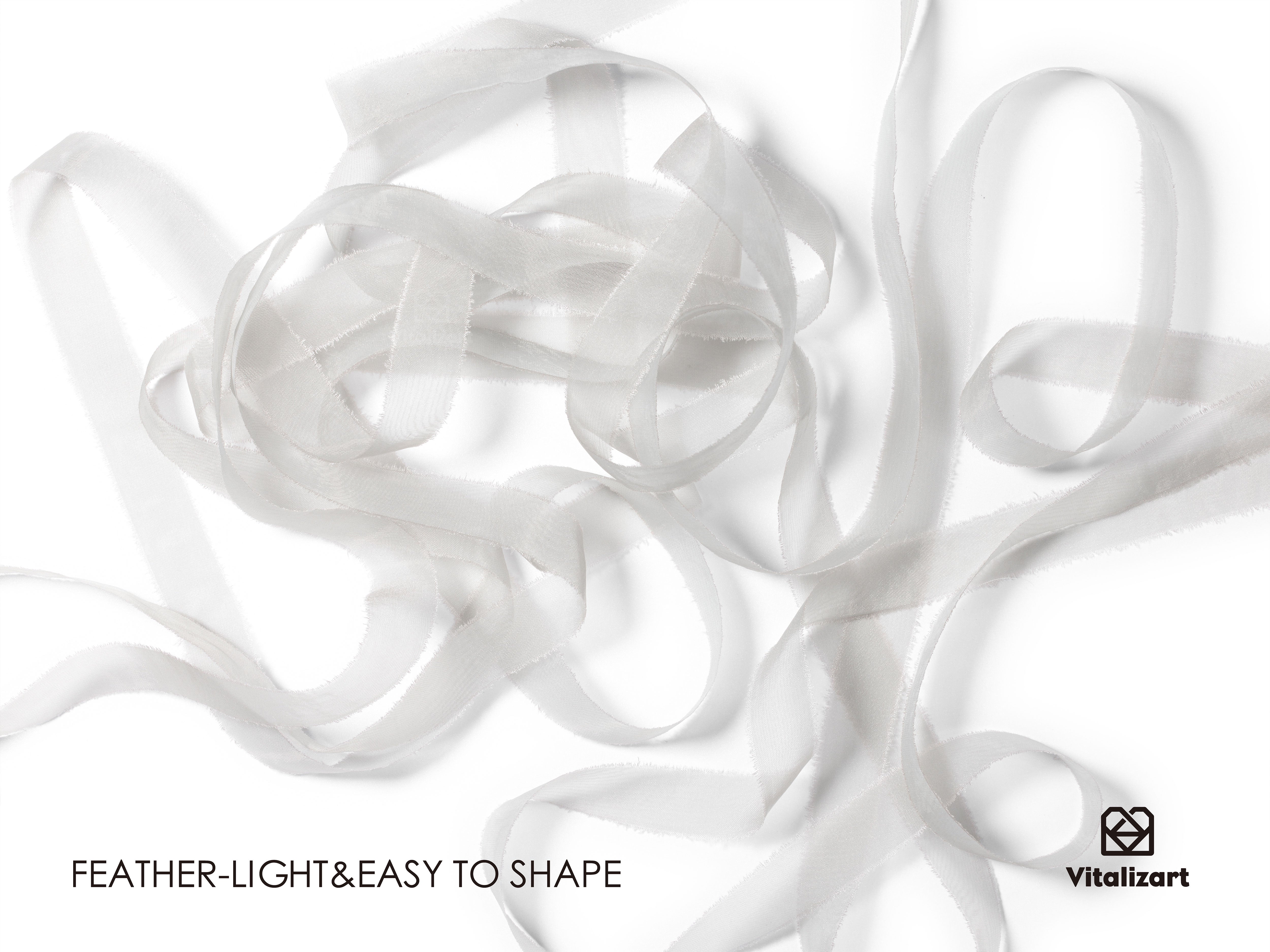 Frayed Edges Silk Like Organza Ribbon 3/8