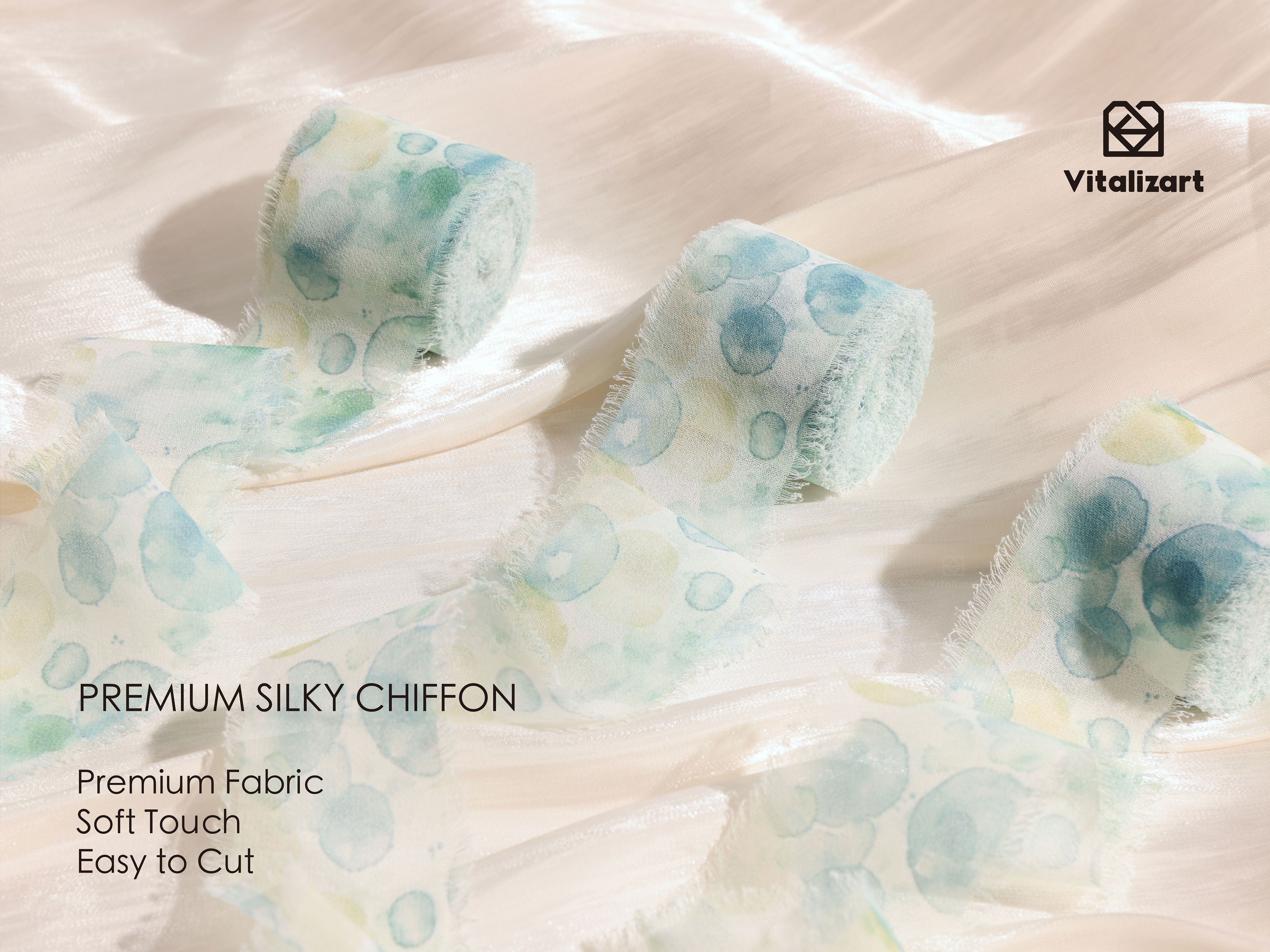 Printed Frayed Ribbon 1 1/2