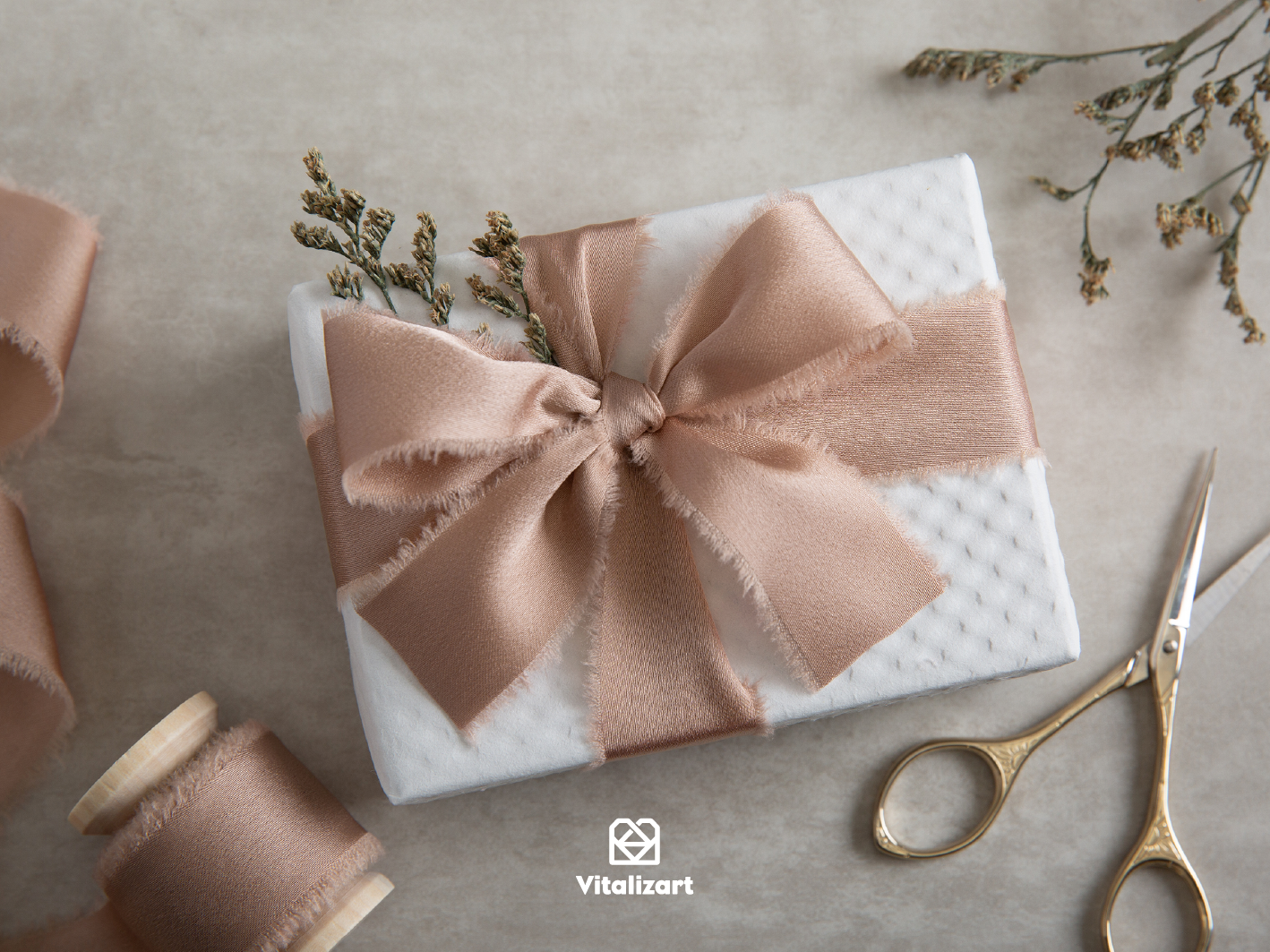 Silk Satin Ribbon With Wooden Spool 1
