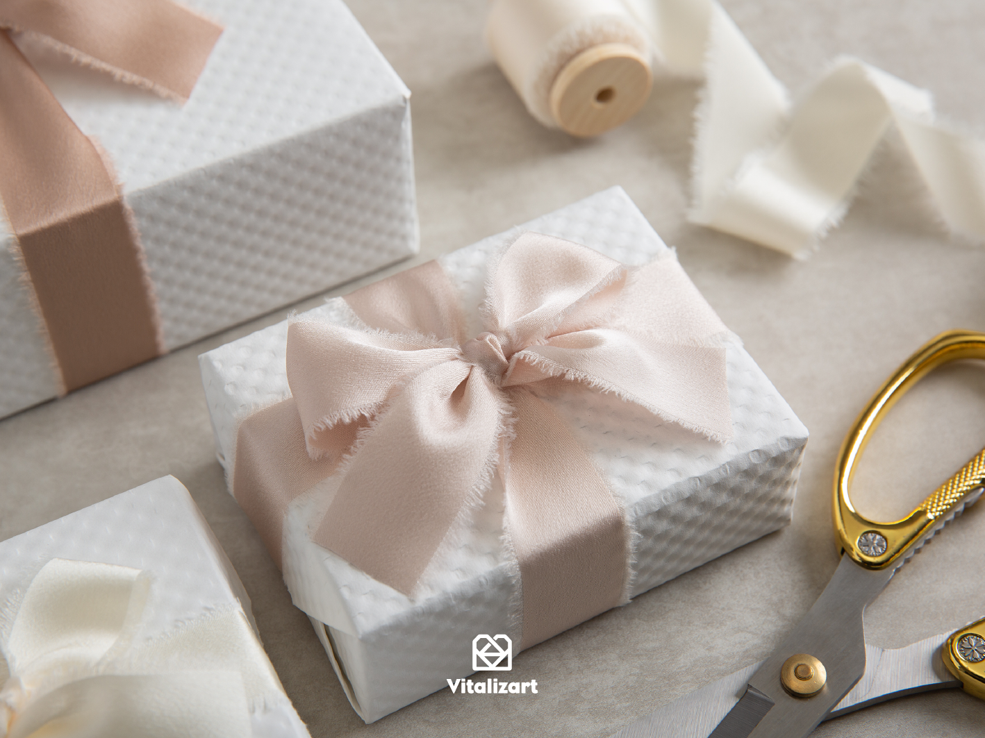 Silk Satin Ribbon With Wooden Spool 1