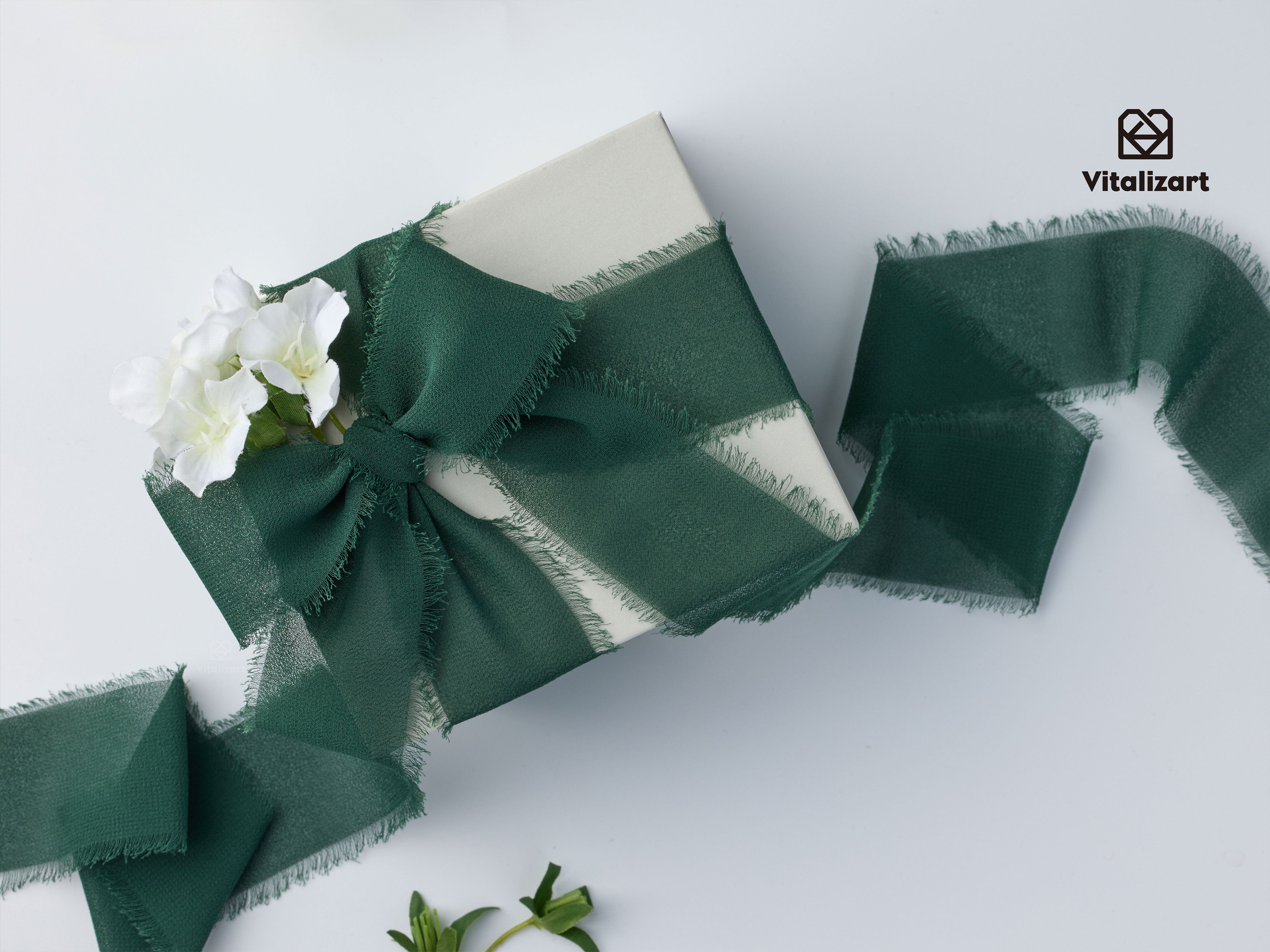 Fringe Chiffon Silk Ribbon 1.5