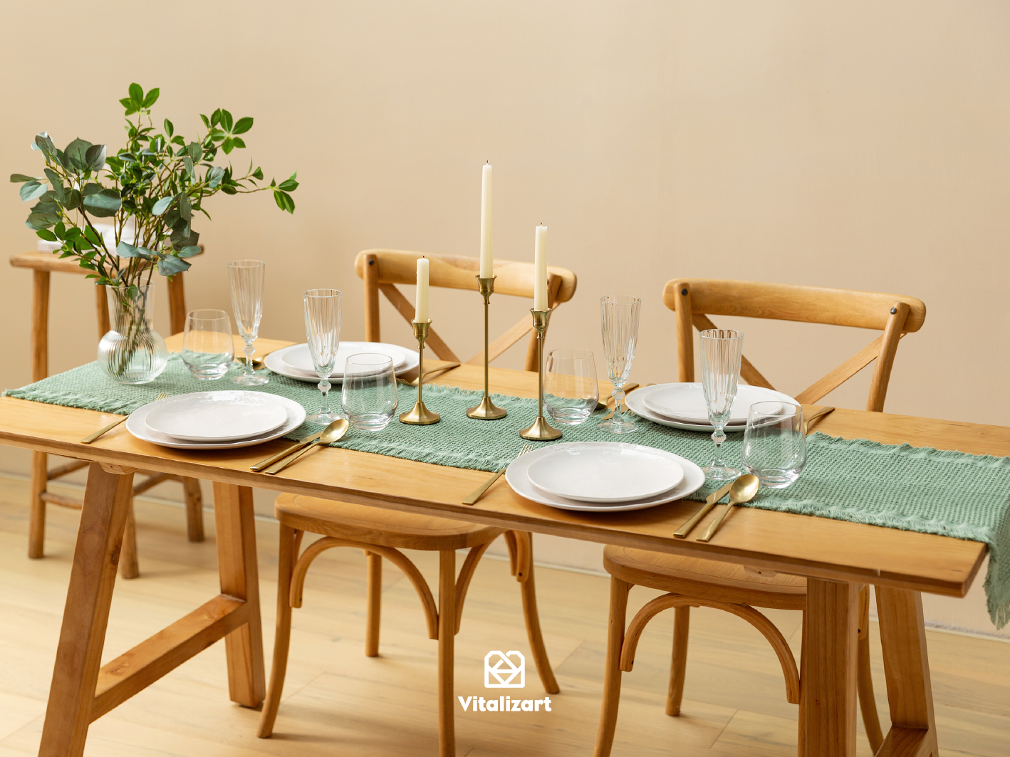 Waffle Weave Cotton Table Runner 14