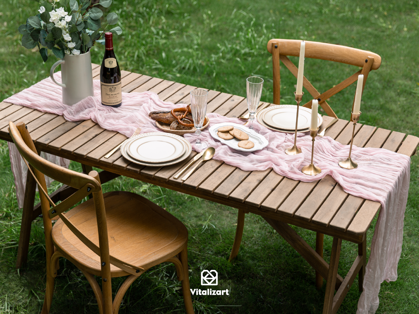 Cheesecloth Table Runner Gauze Boho Rustic 35 x 120 Inches (Rose)