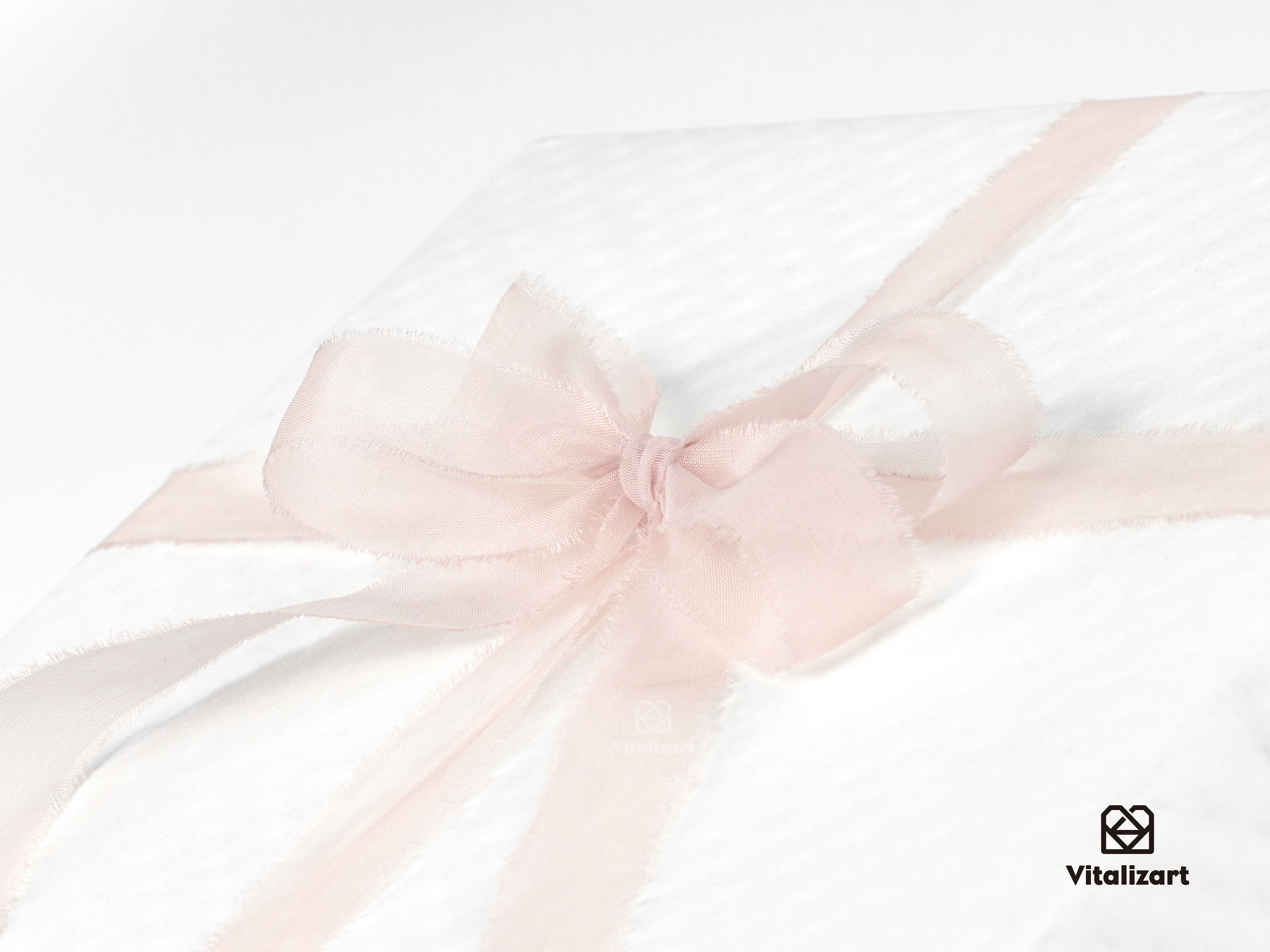 Frayed Edges Silk Like Organza Ribbon 3/8