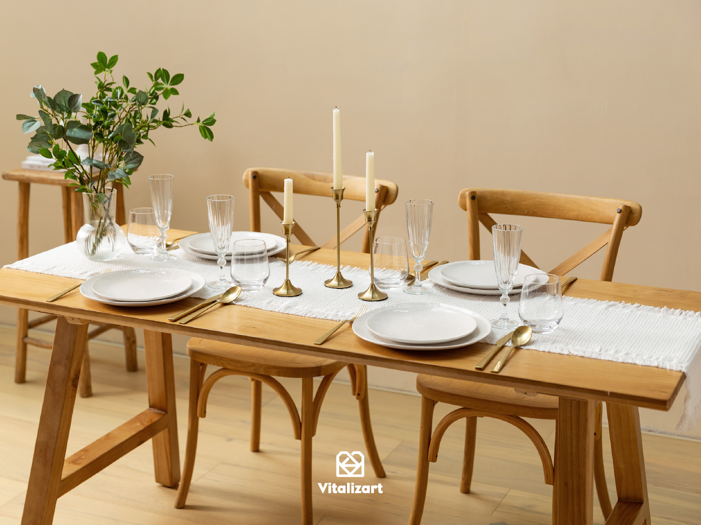 Waffle Weave Cotton Table Runner 14