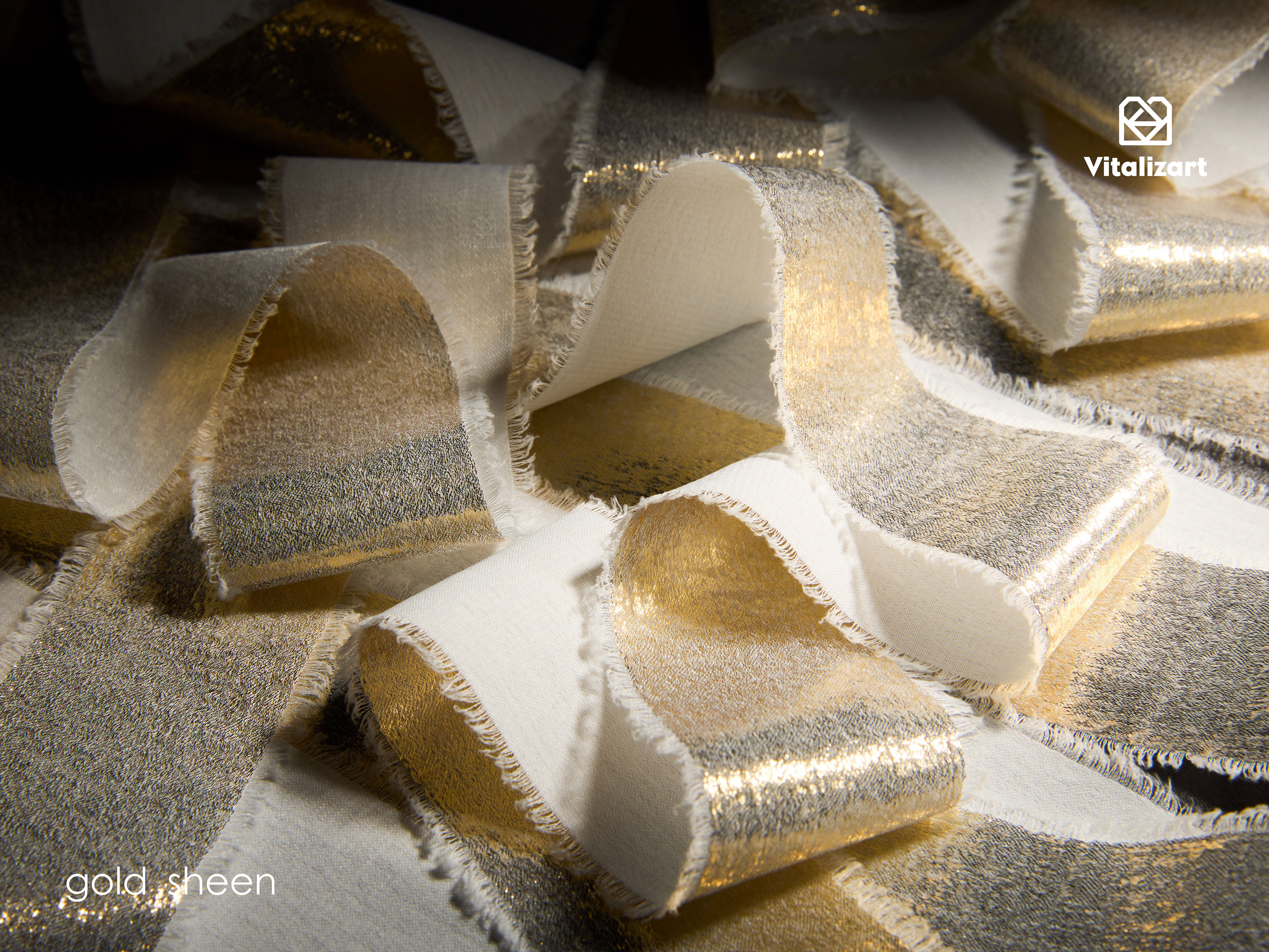 Metallic Chiffon Ribbon 1-1/2