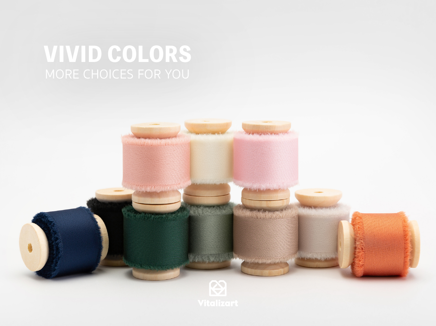 Silk Satin Ribbon With Wooden Spool 1